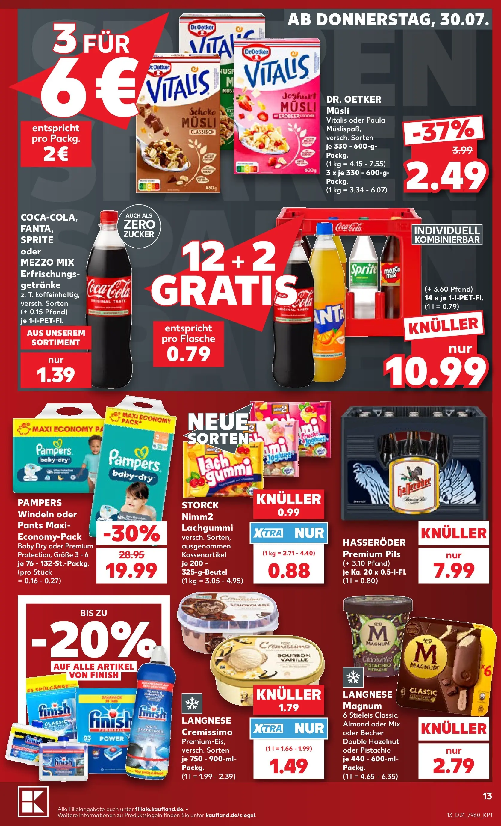 Prospekt Kaufland ab 30.07.2026 ยป Angebote und Werbung Online | Seite: 13 | Produkte: Sprite, Schokolade, Pampers, Finish Prospekt Kaufland ab 30.07.2026 ยป Angebote Online zum Blรคttern | Seite: 13 | Produkte: Sprite, Schokolade, Pampers, Finish
