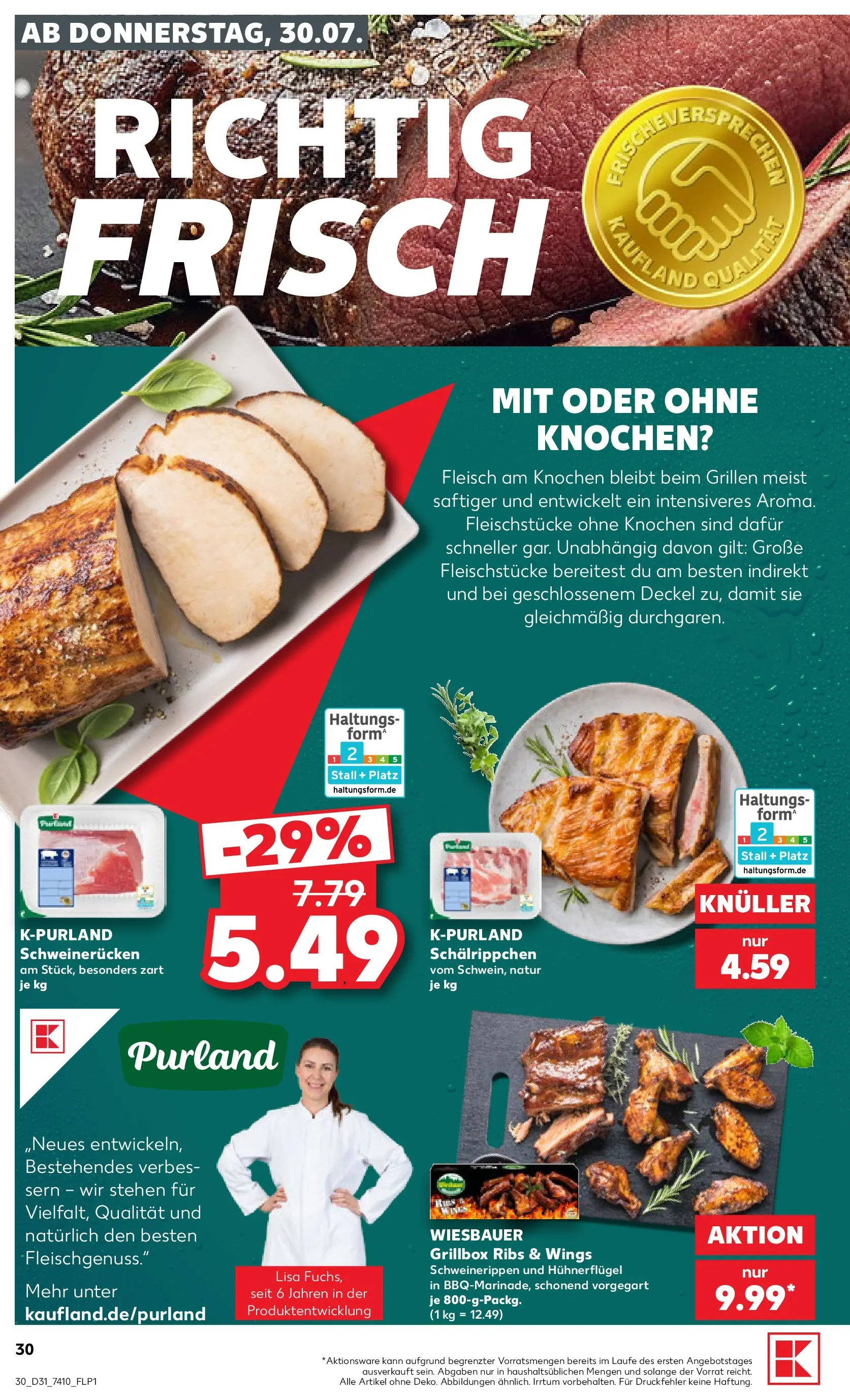 Prospekt Kaufland ab 30.07.2026 ยป Angebote und Werbung Online | Seite: 30 | Produkte: Schweinerucken, Fleisch Prospekt Kaufland ab 30.07.2026 ยป Angebote Online zum Blรคttern | Seite: 30 | Produkte: Schweinerucken, Fleisch