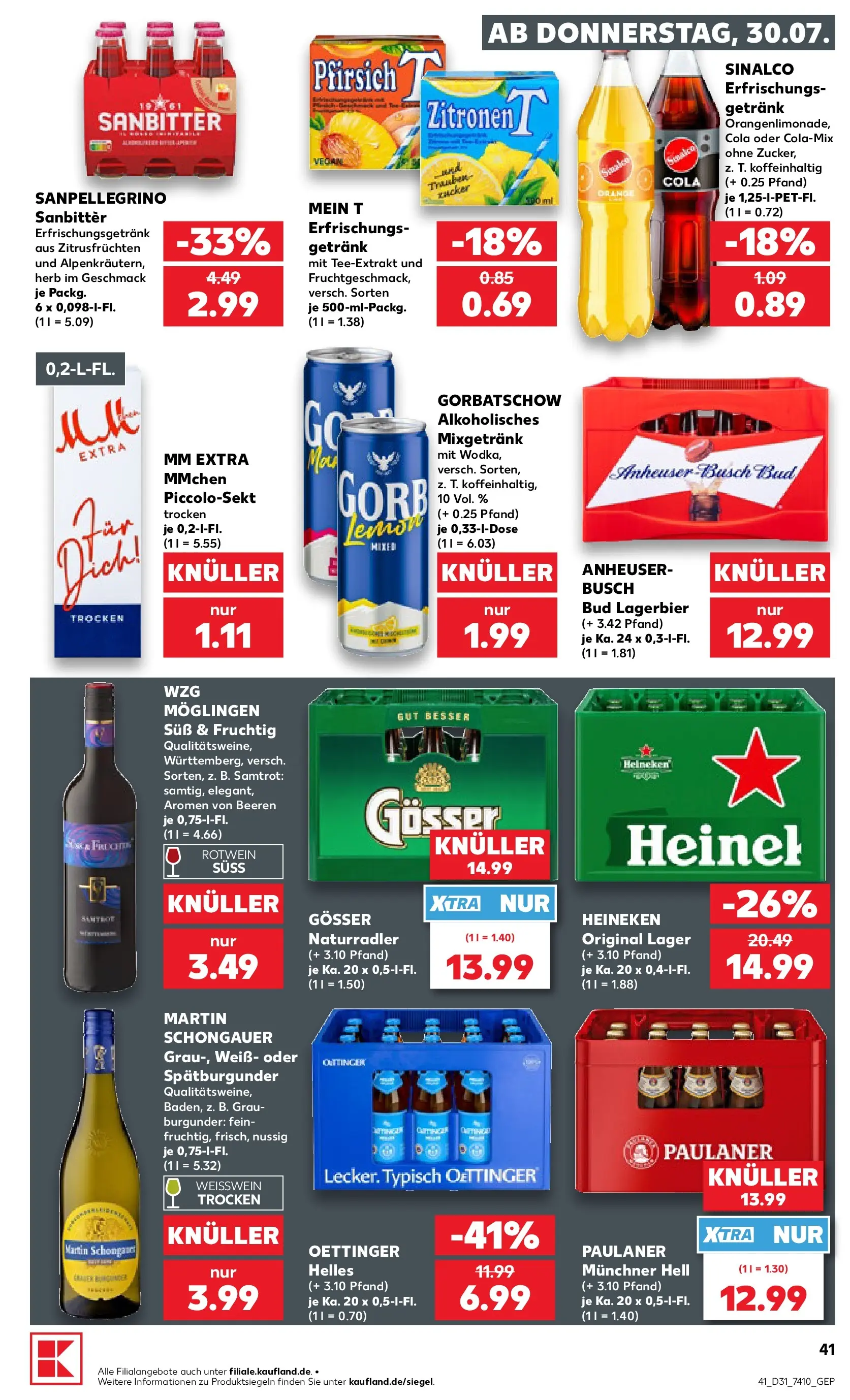 Prospekt Kaufland ab 30.07.2026 ยป Angebote und Werbung Online | Seite: 41 | Produkte: Weiรwein, Oettinger, Heineken, Pfirsich Prospekt Kaufland ab 30.07.2026 ยป Angebote Online zum Blรคttern | Seite: 41 | Produkte: Weiรwein, Oettinger, Heineken, Pfirsich