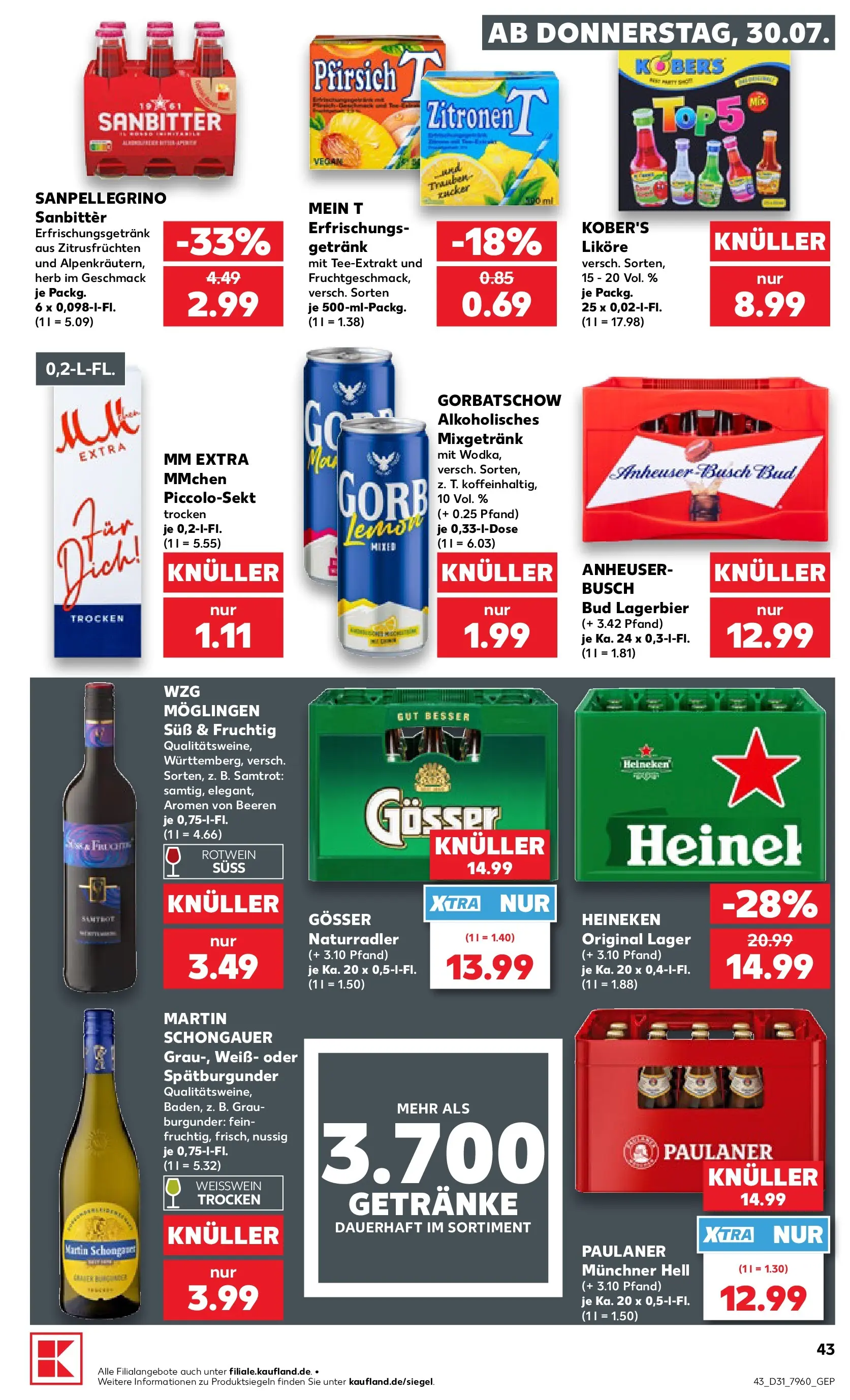 Prospekt Kaufland ab 30.07.2026 ยป Angebote und Werbung Online | Seite: 43 | Produkte: Trauben, Weiรwein trocken, Pfirsich, Paulaner Prospekt Kaufland ab 30.07.2026 ยป Angebote Online zum Blรคttern | Seite: 43 | Produkte: Trauben, Weiรwein trocken, Pfirsich, Paulaner