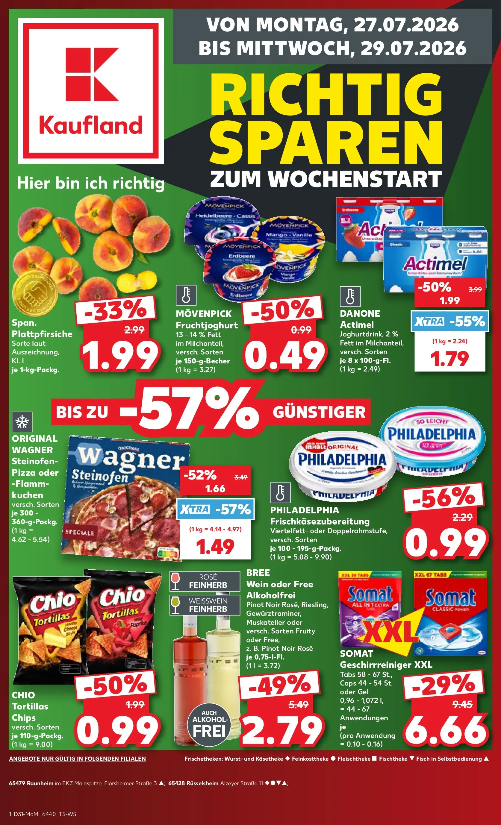 Prospekt Kaufland ab 27.07.2026 ยป Angebote und Werbung Online | Seite: 1 | Produkte: Actimel, Philadelphia, Wein, Chips Prospekt Kaufland ab 27.07.2026 ยป Angebote Online zum Blรคttern | Seite: 1 | Produkte: Actimel, Philadelphia, Wein, Chips