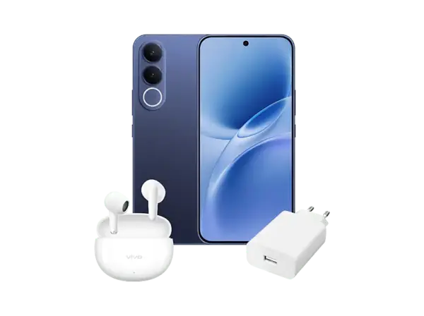 Vivo V70 FE inkl. Vivo Buds Air3 & 44 Watt FlashCharger, 256 GB, Blau, Dual SIM