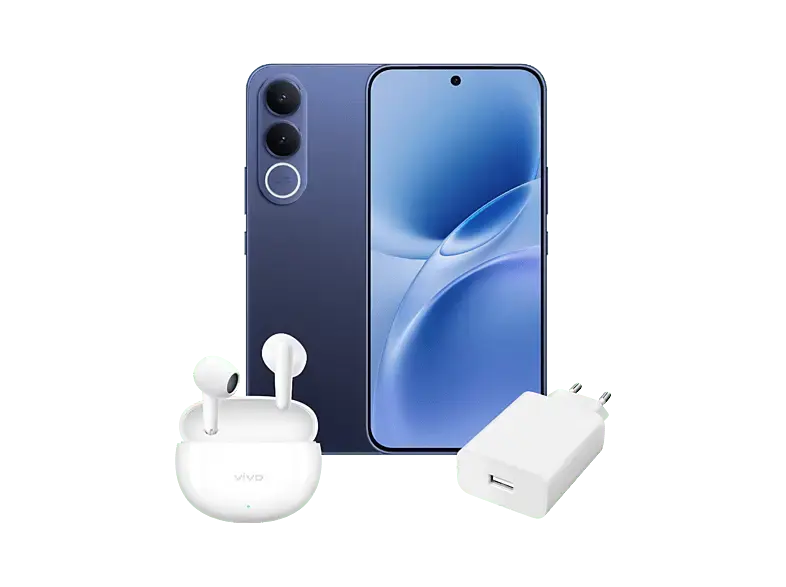 Vivo V70 FE inkl. Vivo Buds Air3 & 44 Watt FlashCharger, 256 GB, Blau, Dual SIM