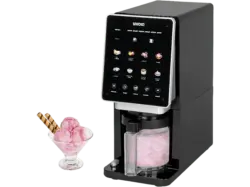 Unold 48805 Cream Dream Eismaschine mit 3-Becher (800 Watt, 0,5 l, Schwarz)