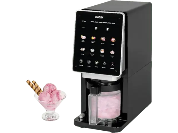 Unold 48805 Cream Dream Eismaschine mit 3-Becher (800 Watt, 0,5 l, Schwarz)