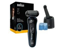 BRAUN 52-B7000cc Series 5 Nass- & Trockenrasierer (Akkubetrieb, Blau, Nass- und Trocken)