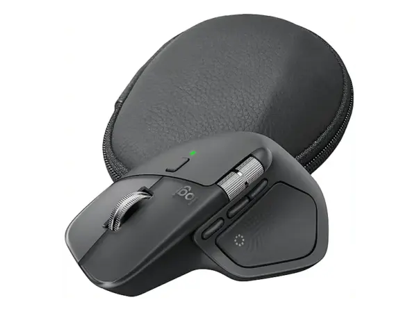 LOGITECH MX Master 4 Maus + Etui Bundle, Schwarz; Kabellose Maus