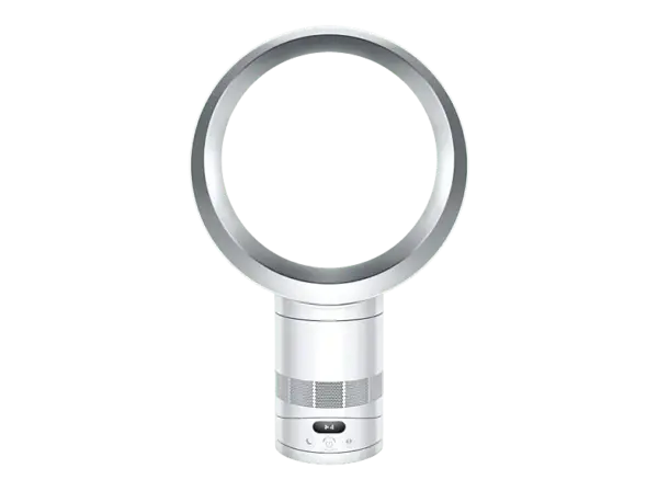 Dyson 602807-01 AM12 Tischventilator Wei&szlig; (30 Watt, schwenkbar, mit Fernbedienung, 10 Geschwindigkeitsstufen, Timerfunktion 30m, 1h, 2h, 4h, 8h)