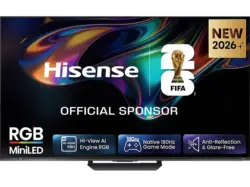 Hisense 55UR8S (2026) 55 Zoll RGB MiniLED Smart TV 4K 180 Hz; RGB MiniLED TV