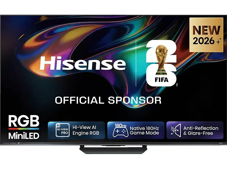 Hisense 55UR8S (2026) 55 Zoll RGB MiniLED Smart TV 4K 180 Hz; RGB MiniLED TV