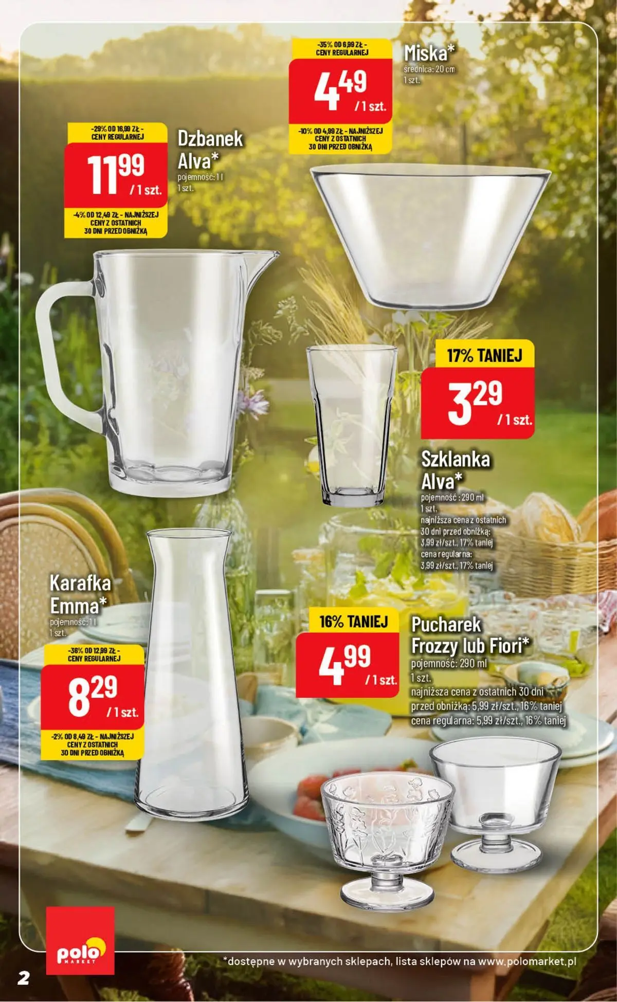 Nowa POLOmarket gazetka od jutra 22.07.2026 | Strona: 2 | Produkty: Szklanka, Dzbanek