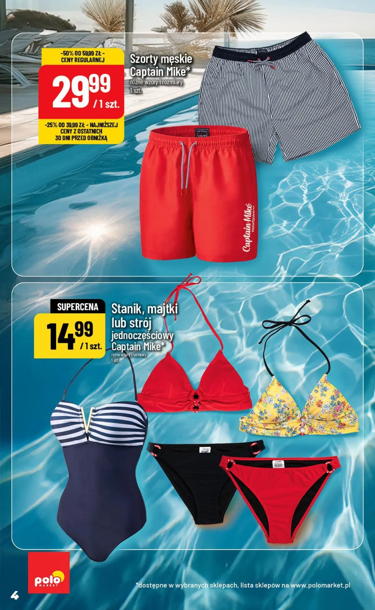 Nowa POLOmarket gazetka od jutra 22.07.2026 | Strona: 4 | Produkty: Szorty, Majtki