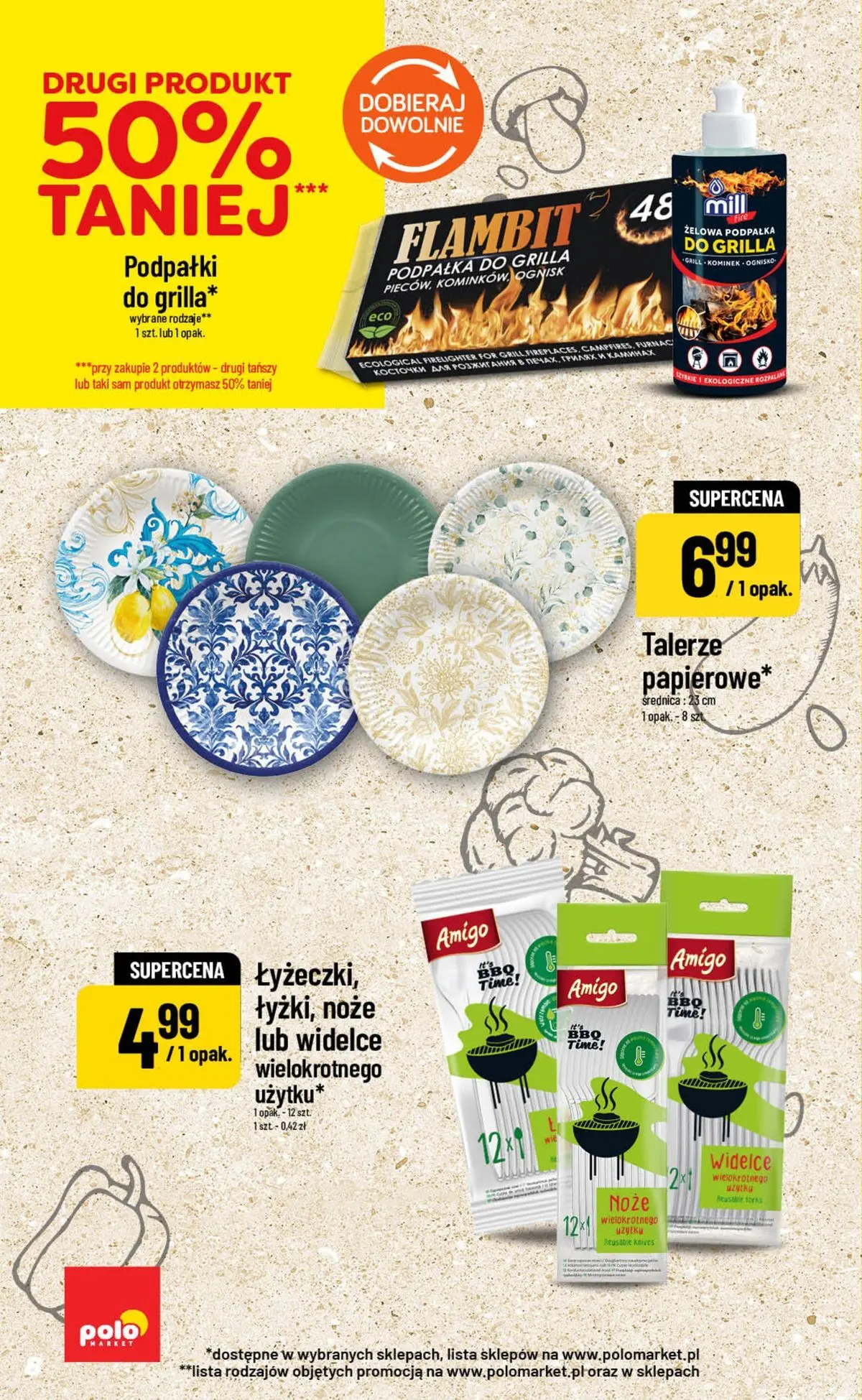Nowa POLOmarket gazetka od jutra 22.07.2026 | Strona: 8 | Produkty: Talerze