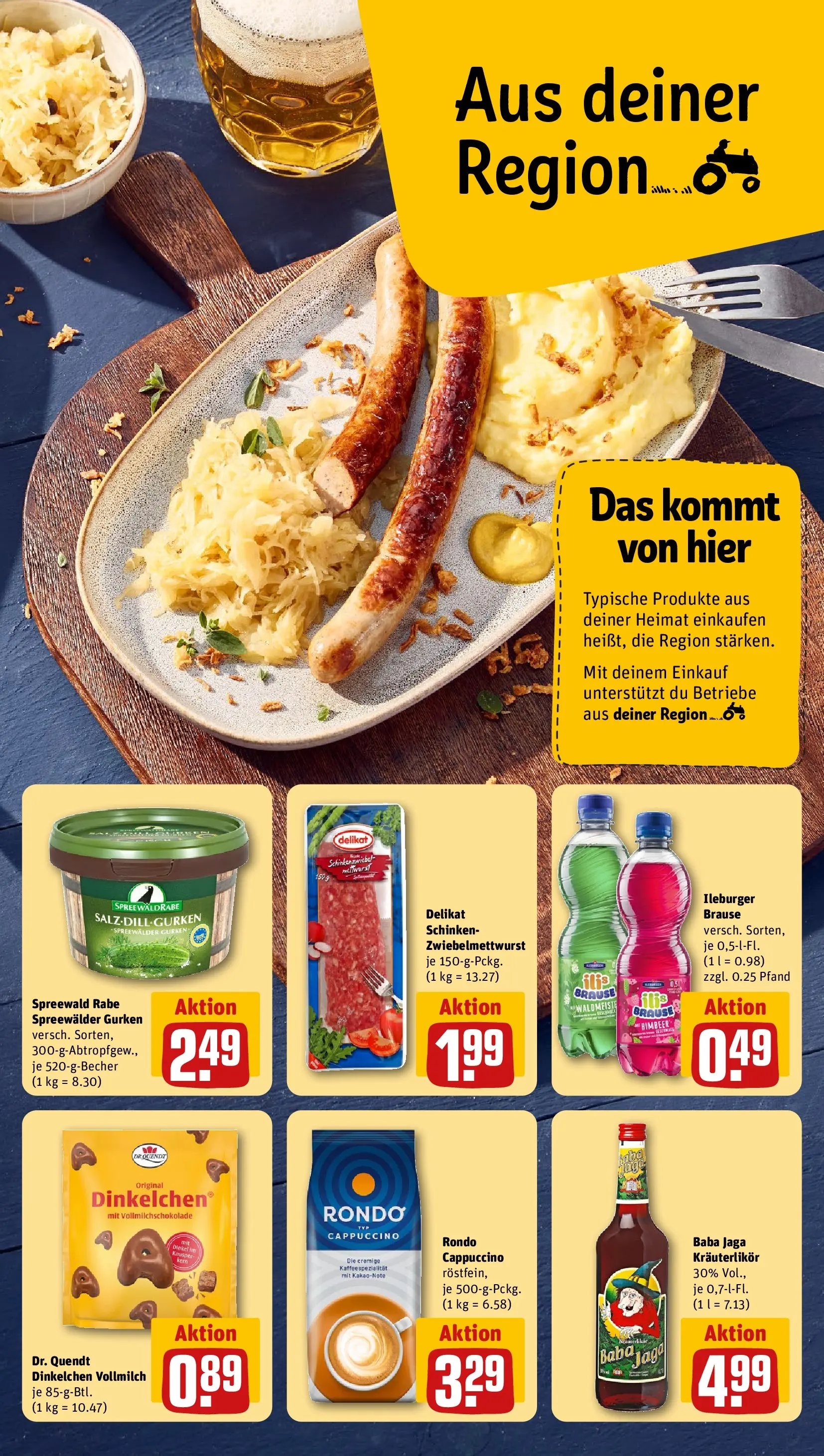 REWE Prospekt ab 27.07.2026 zum Blättern » Angebote | Seite: 5 | Produkte: Schinken, Gurken