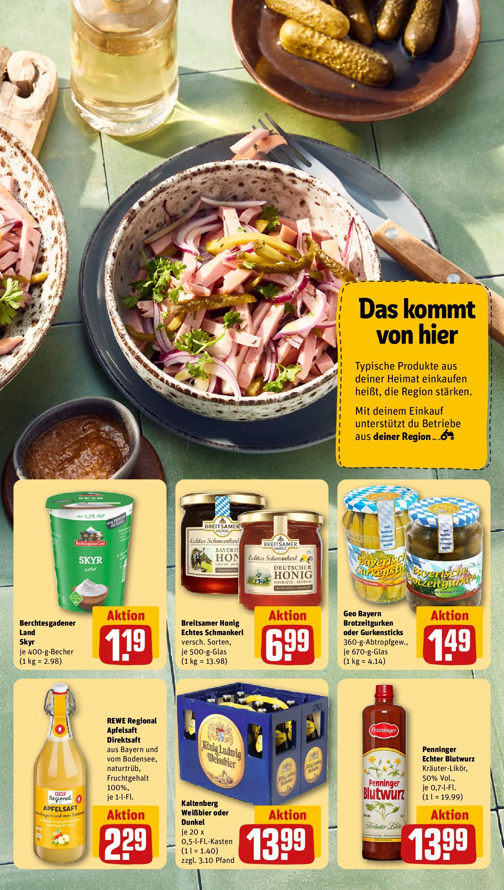 REWE Prospekt ab 27.07.2026 zum Blättern » Angebote | Seite: 5 | Produkte: Weißbier, Apfelsaft, Skyr