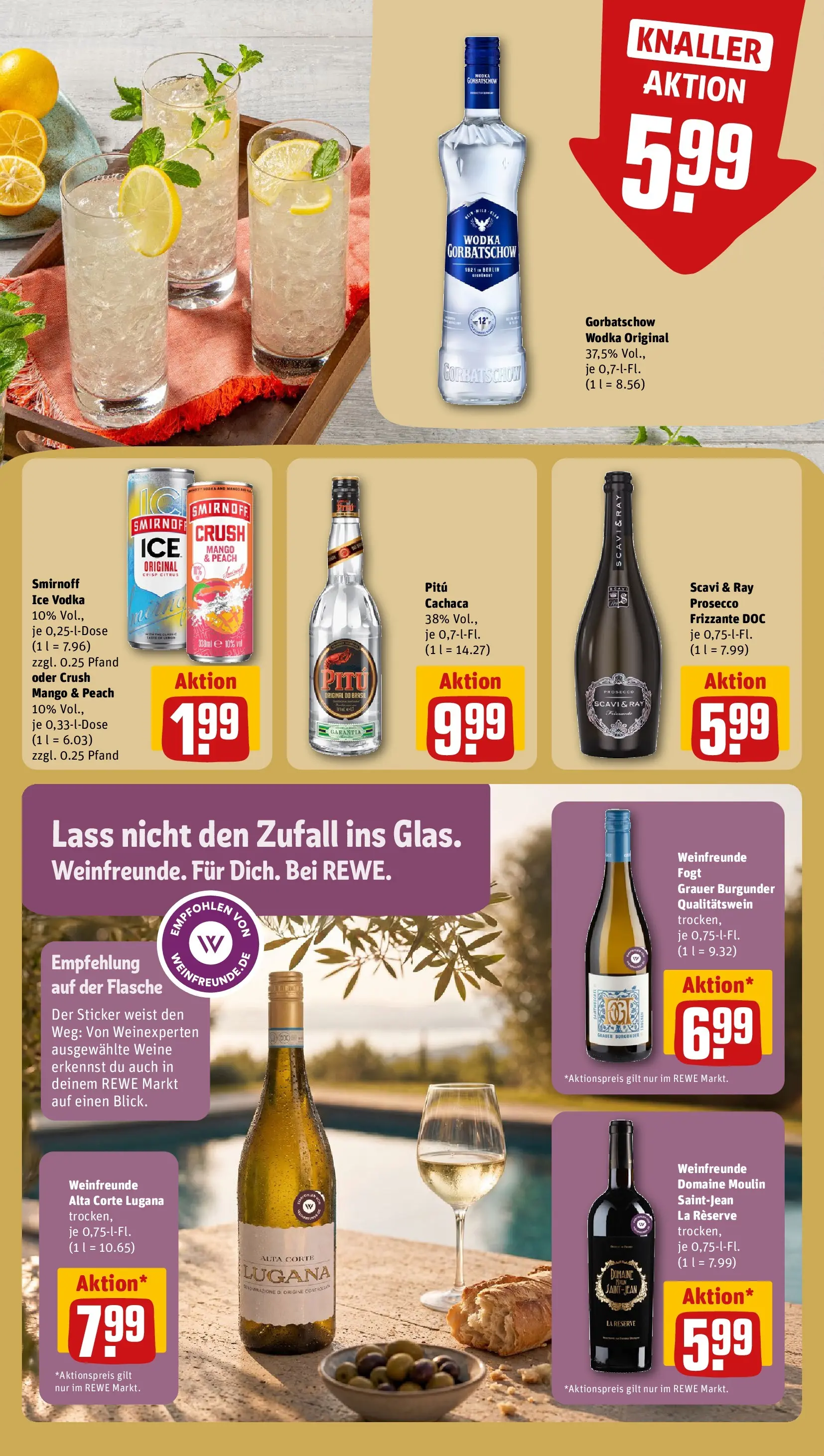 REWE Prospekt ab 27.07.2026 zum Blättern » Angebote | Seite: 20 | Produkte: Prosecco, Mango, Wodka gorbatschow, Wodka