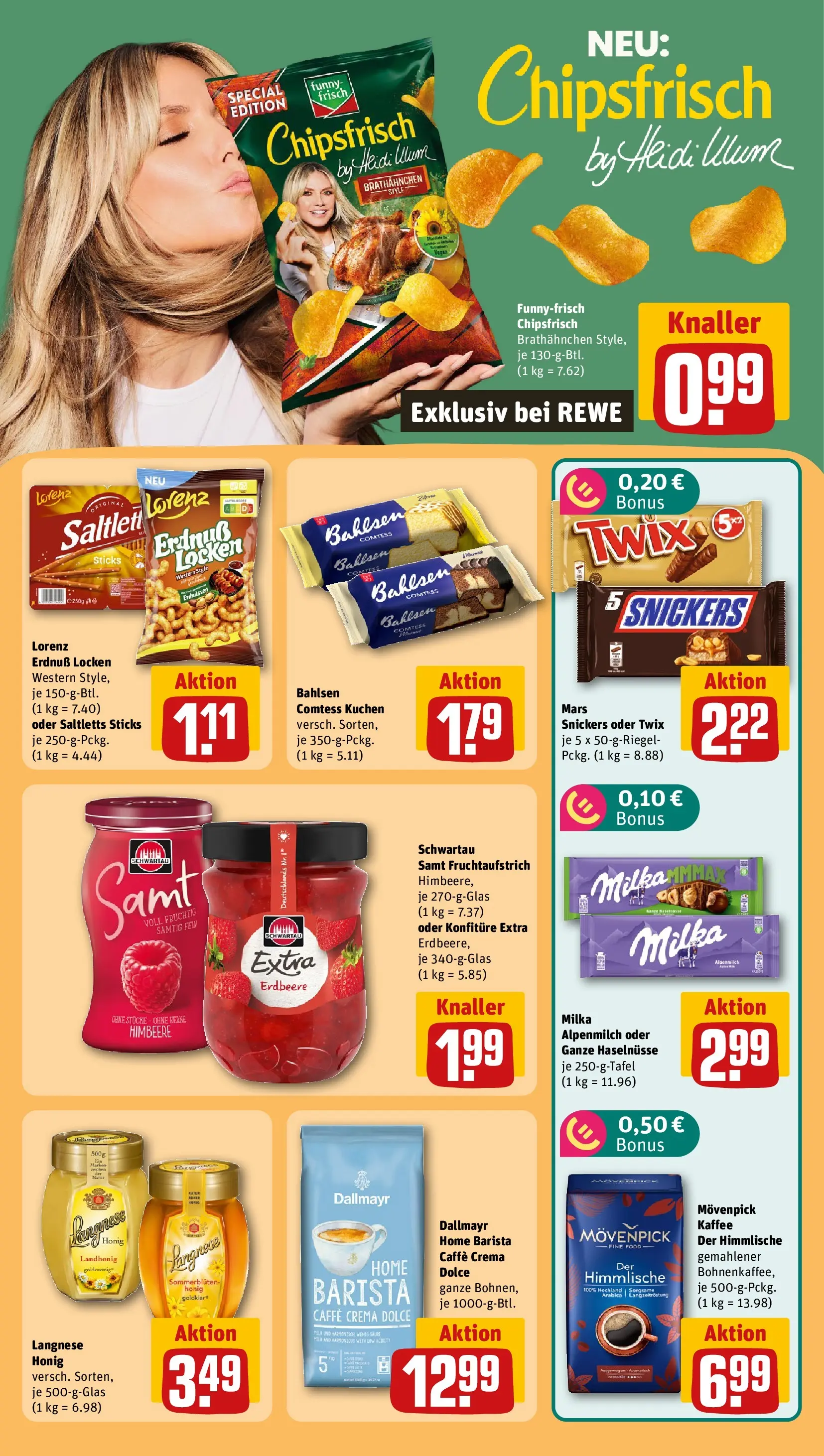 REWE Prospekt ab 27.07.2026 zum Blättern » Angebote | Seite: 25 | Produkte: Funny frisch, Mars, Movenpick kaffee, Kuchen