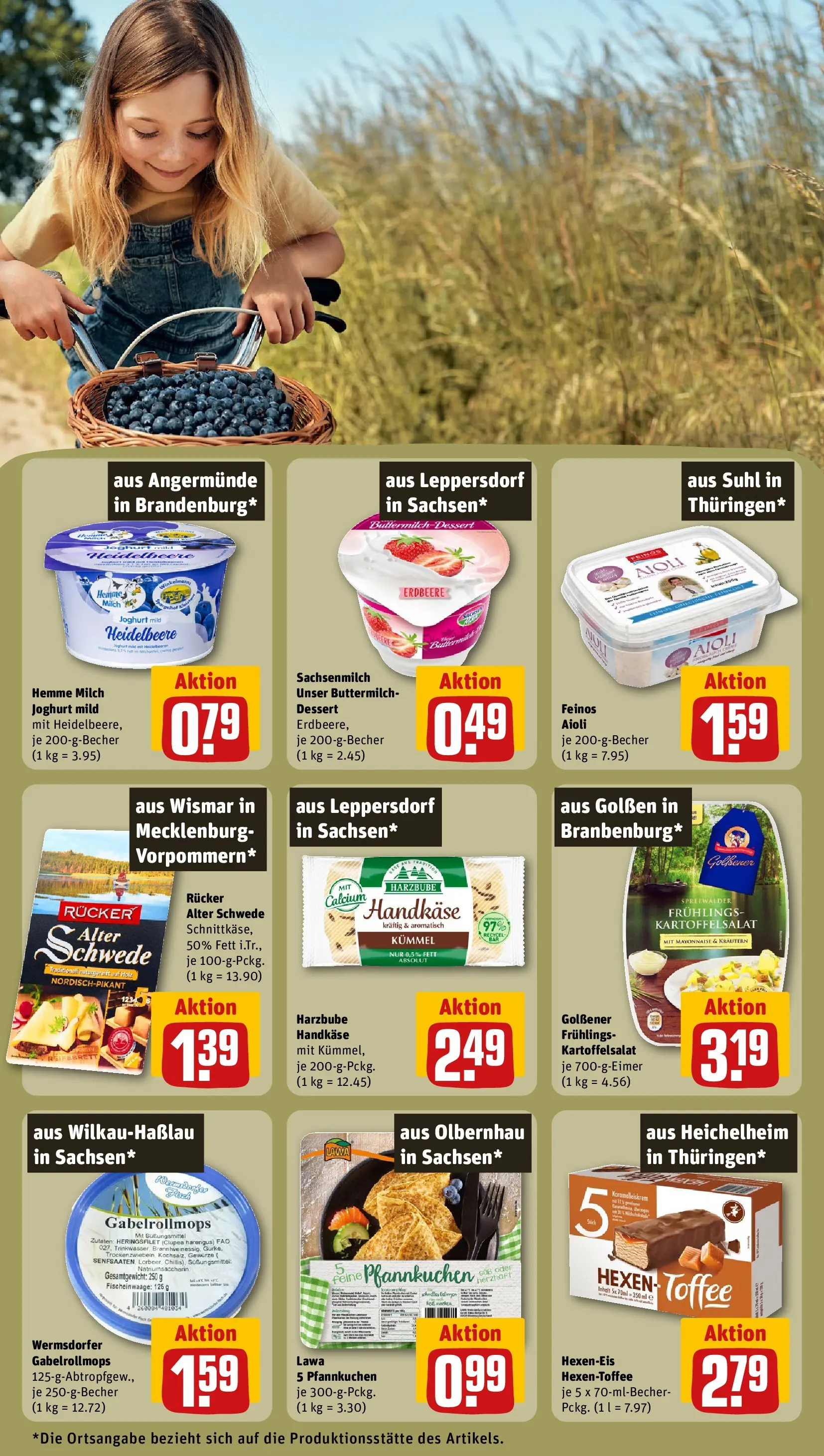 REWE Prospekt ab 27.07.2026 zum Blättern » Angebote | Seite: 29 | Produkte: Buttermilch, Milch, Pfannkuchen, Gewürze