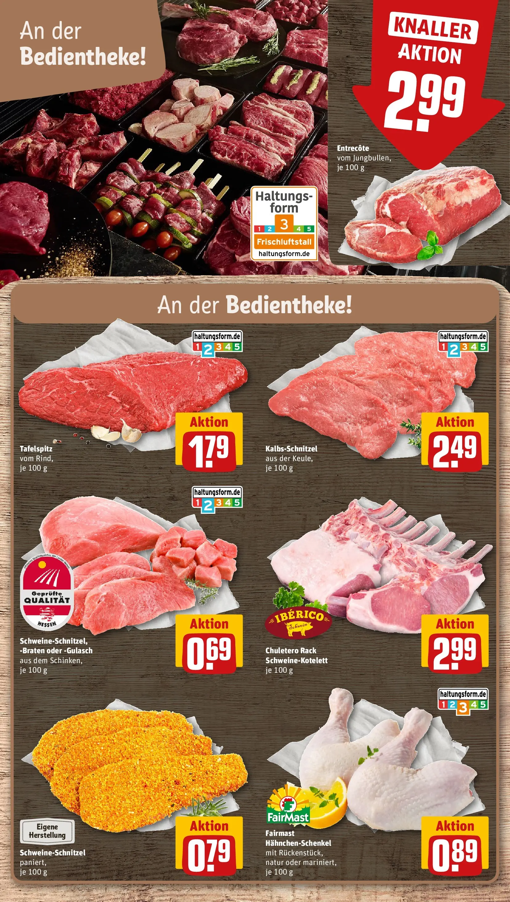 REWE Prospekt ab 27.07.2026 zum Blättern » Angebote | Seite: 8 | Produkte: Tafelspitz, Hahnchenschenkel, Entrecote, Gulasch