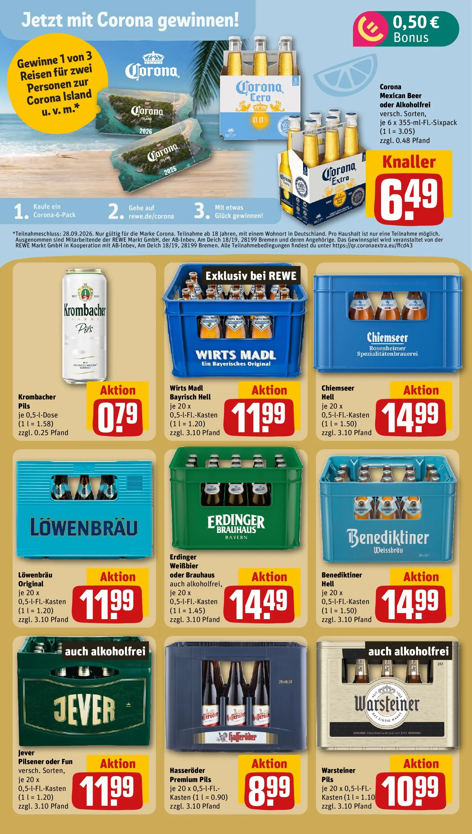 REWE Prospekt ab 27.07.2026 zum Blättern » Angebote | Seite: 17 | Produkte: Erdinger, Pils, Jever, Hasseröder