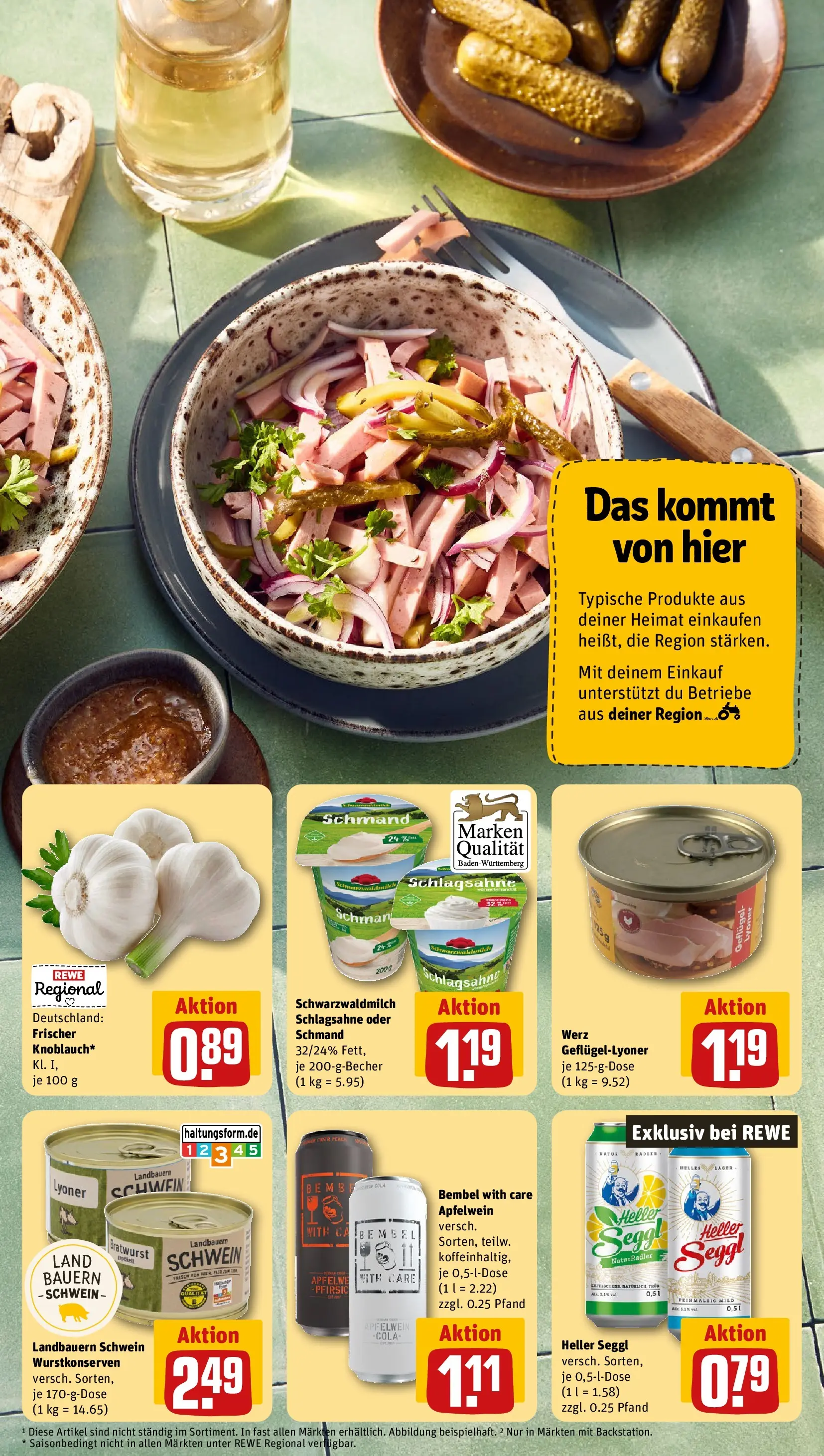 REWE Prospekt ab 27.07.2026 zum Blättern » Angebote | Seite: 5 | Produkte: Cola, Schlagsahne, Bratwurst, Radler