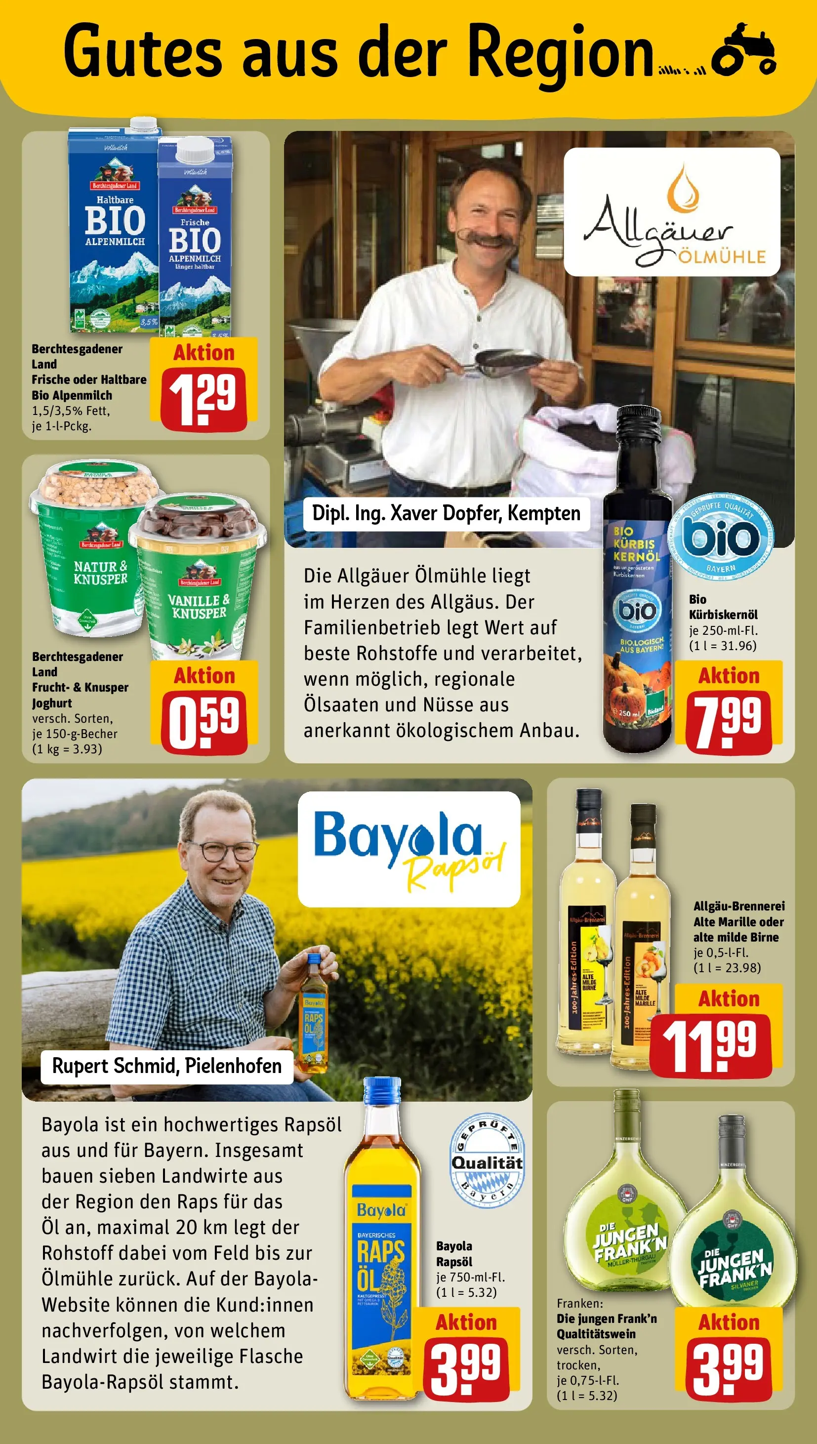 REWE Prospekt ab 27.07.2026 zum Blättern » Angebote | Seite: 25 | Produkte: Kürbiskernöl, Rapsöl, Birne, Nüsse