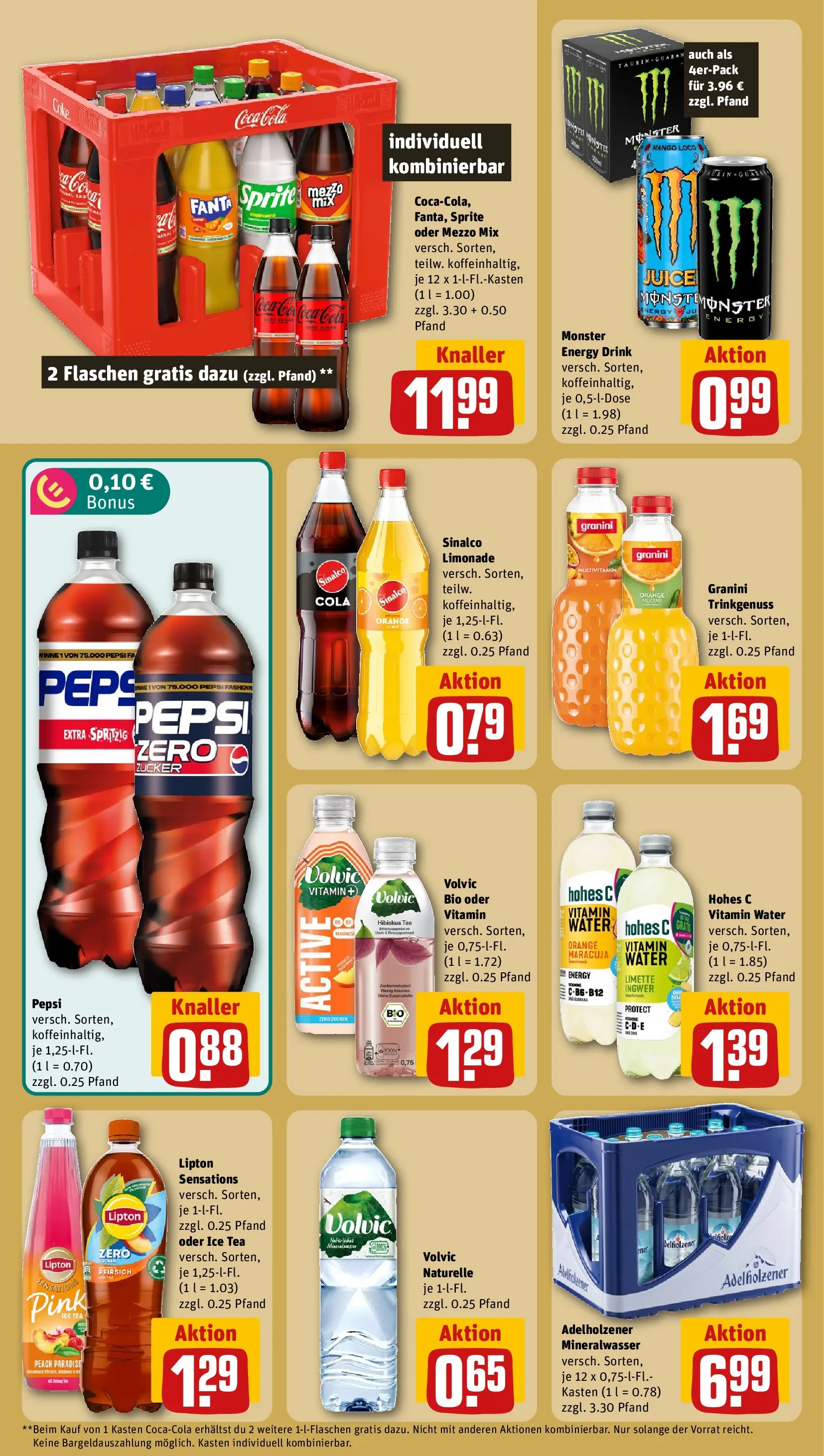 REWE Prospekt ab 27.07.2026 zum Blättern » Angebote | Seite: 18 | Produkte: Limonade, Mineralwasser, Pfirsich, Tee