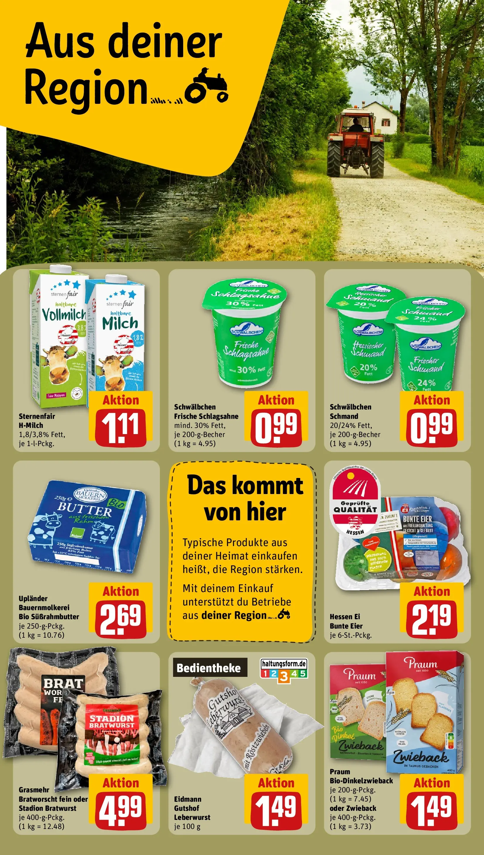 REWE Prospekt ab 27.07.2026 zum Blättern » Angebote | Seite: 28 | Produkte: Butter, Eier, Haltbare milch, Bratwurst