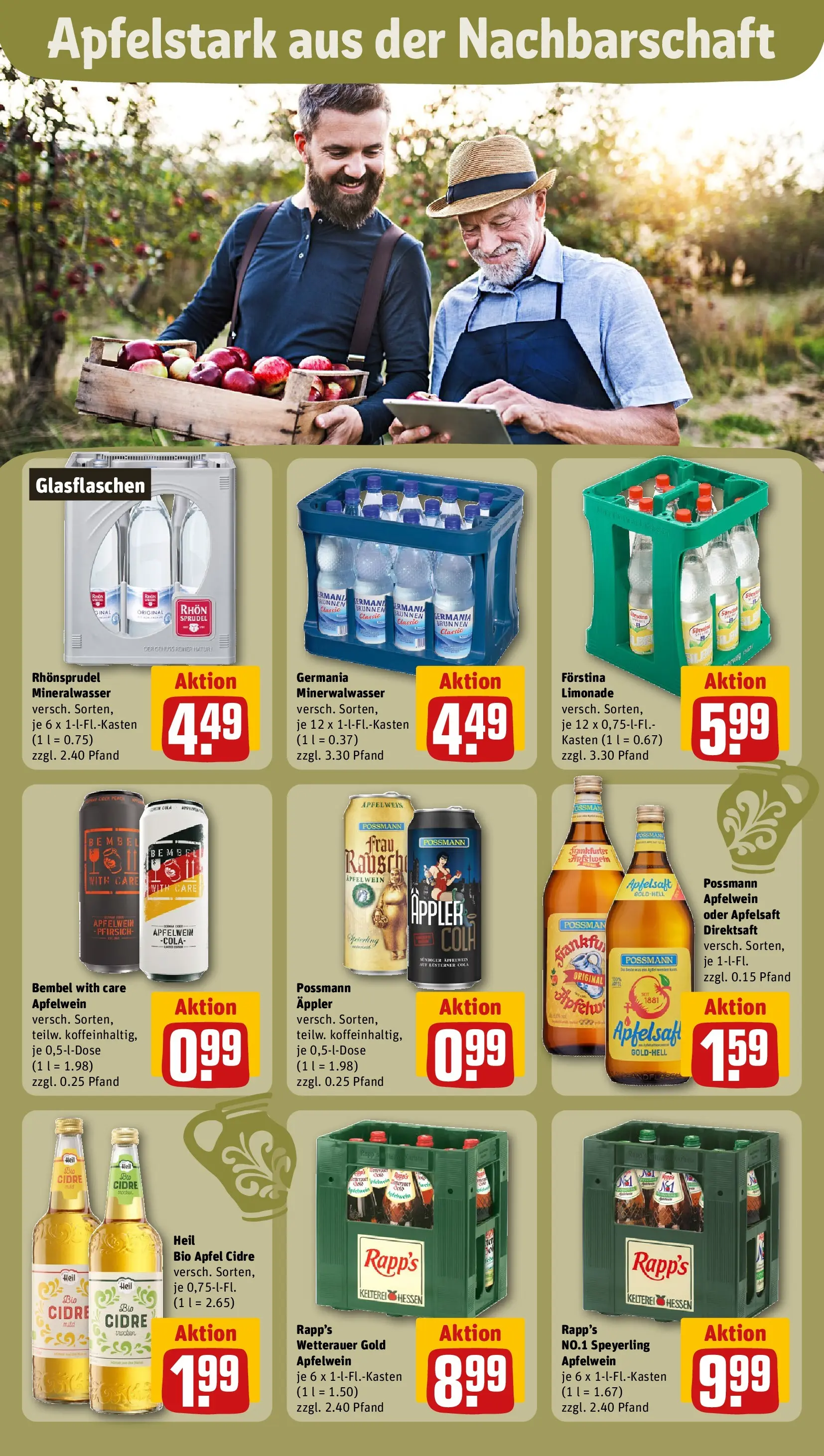 REWE Prospekt ab 27.07.2026 zum Blättern » Angebote | Seite: 29 | Produkte: Limonade, Mineralwasser, Pfirsich, Rhonsprudel