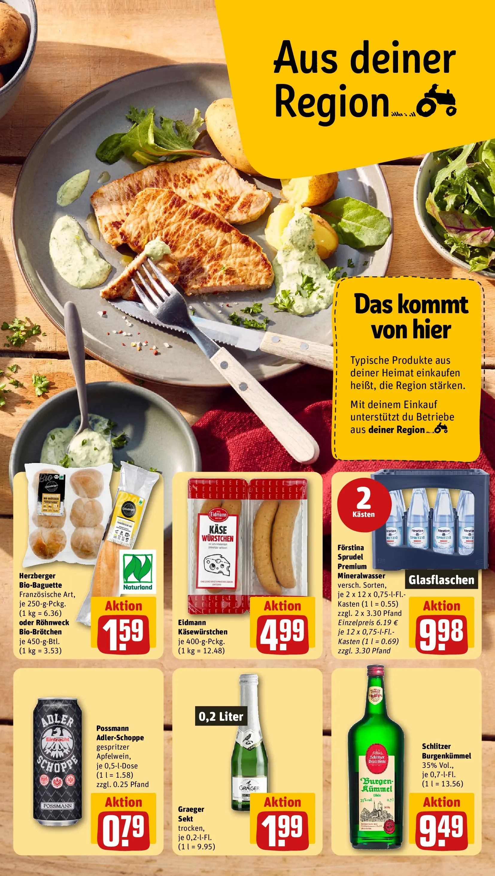 REWE Prospekt ab 27.07.2026 zum Blättern » Angebote | Seite: 5 | Produkte: Käse, Sekt, Mineralwasser