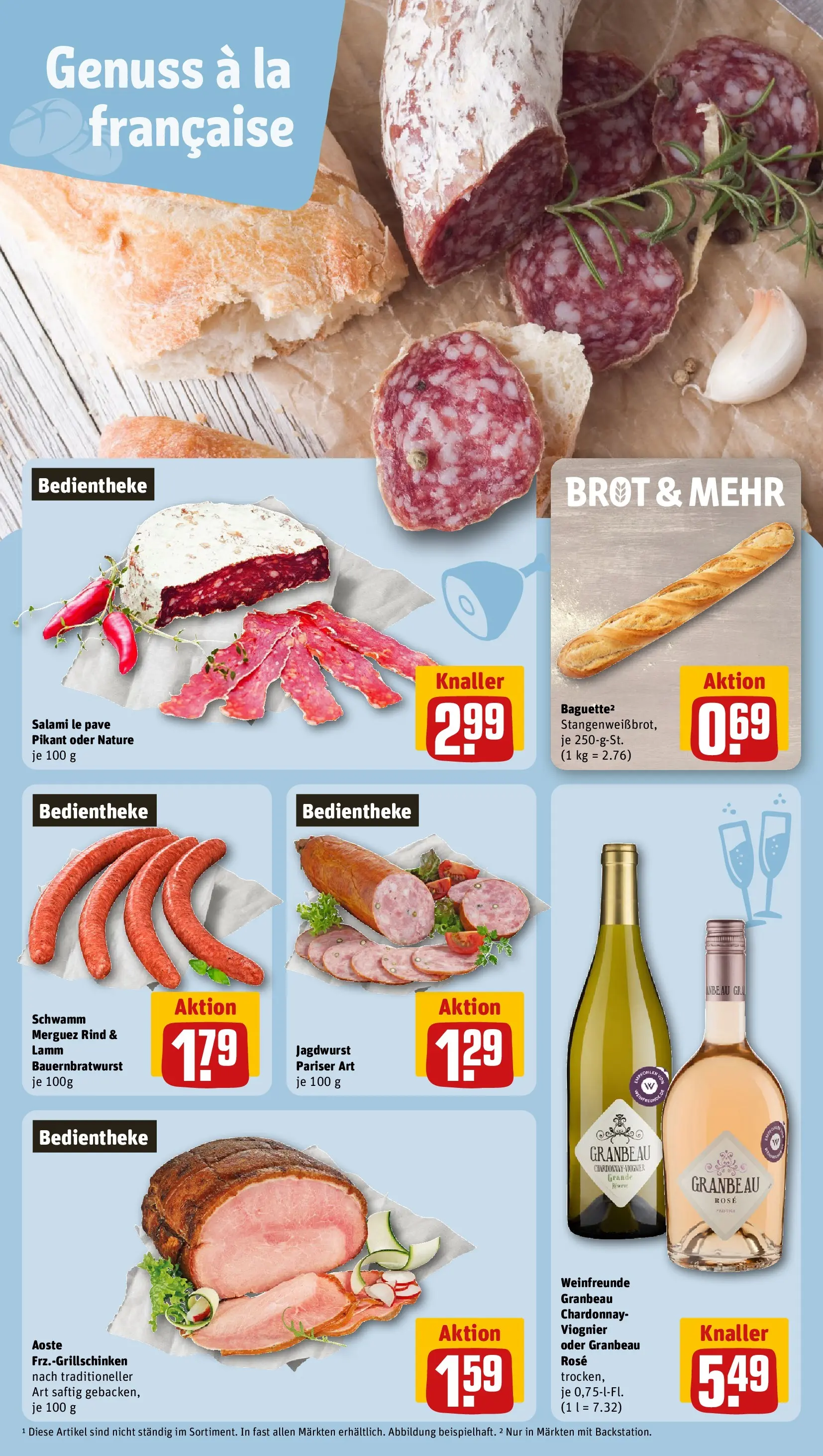 REWE Prospekt ab 27.07.2026 zum Blättern » Angebote | Seite: 18 | Produkte: Brot, Salami