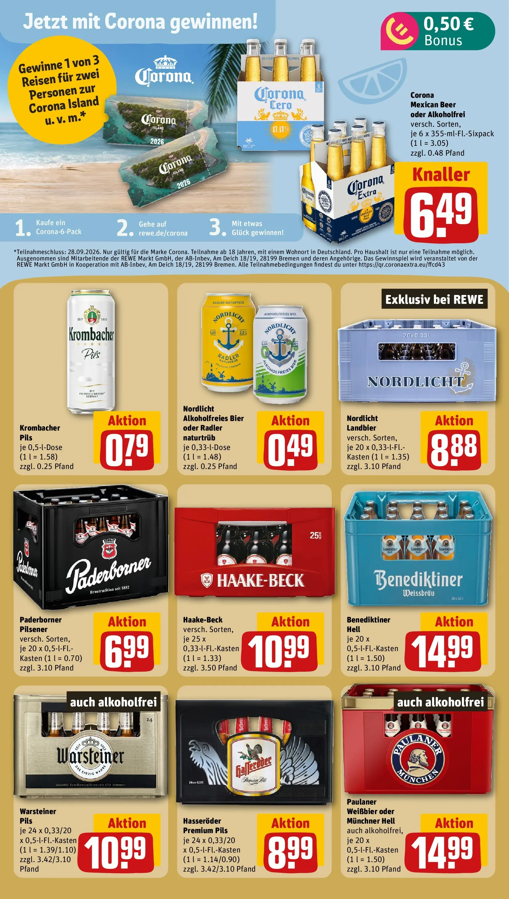 REWE Prospekt ab 27.07.2026 zum Blättern » Angebote | Seite: 17 | Produkte: Bier, Pils, Radler, Paulaner