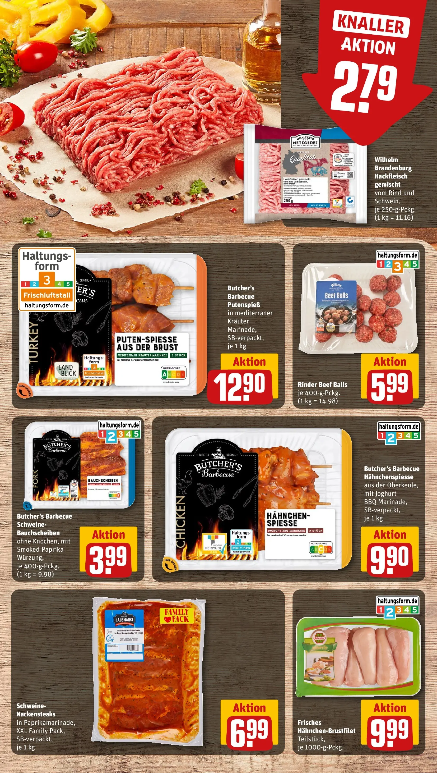 REWE Prospekt ab 27.07.2026 zum Blättern » Angebote | Seite: 9 | Produkte: Nackensteaks, Joghurt, Spieße, Paprika