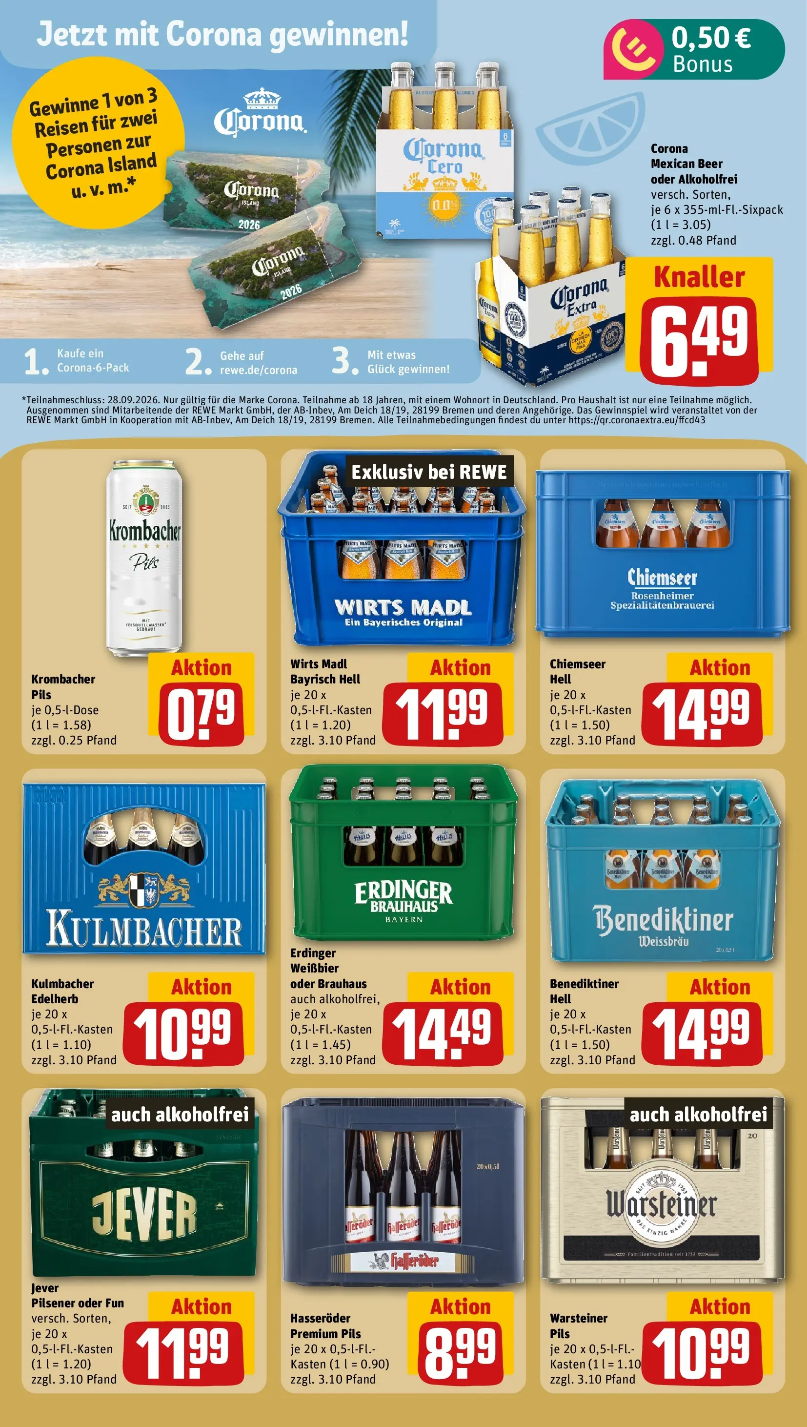 REWE Prospekt ab 27.07.2026 zum Blättern » Angebote | Seite: 17 | Produkte: Erdinger, Weißbier, Pils, Hasseröder