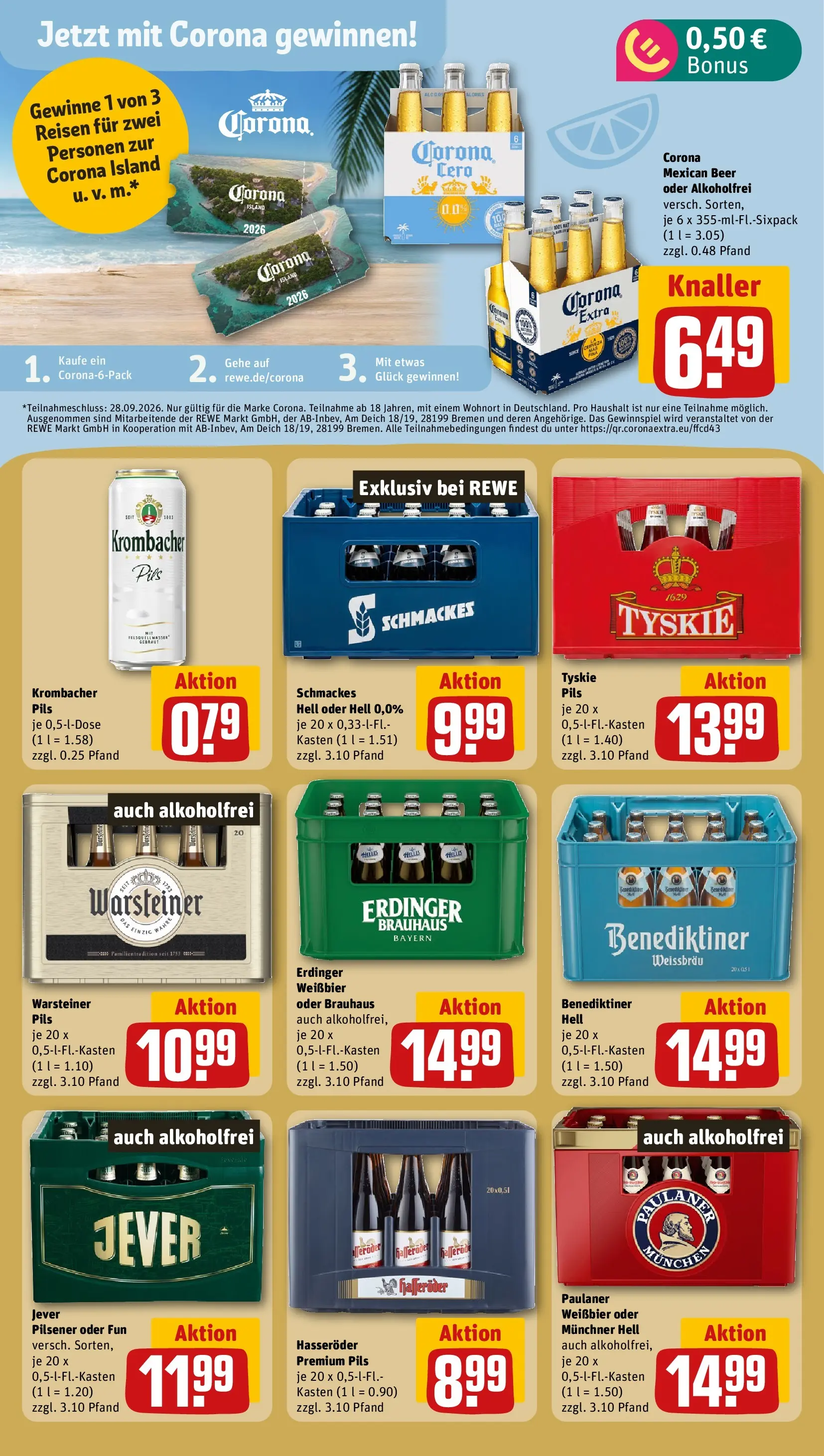 REWE Prospekt ab 27.07.2026 zum Blättern » Angebote | Seite: 19 | Produkte: Pils, Krombacher, Hasseröder, Paulaner