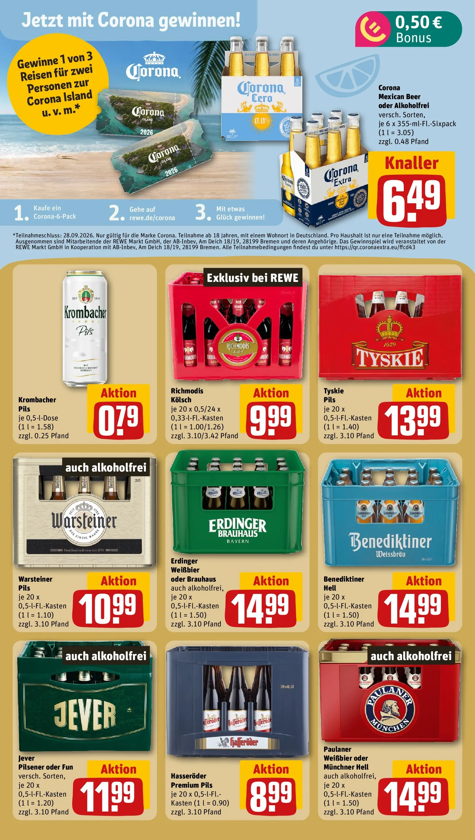REWE Prospekt ab 27.07.2026 zum Blättern » Angebote | Seite: 19 | Produkte: Erdinger, Jever, Krombacher, Hasseröder