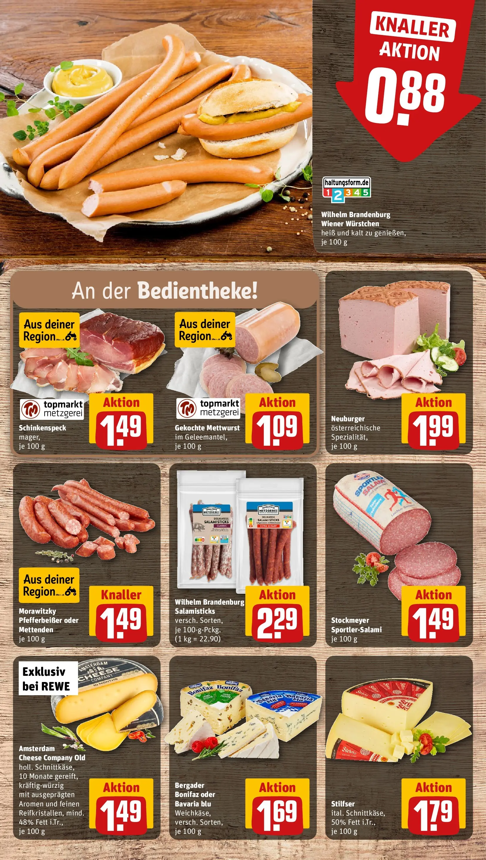 REWE Prospekt ab 27.07.2026 zum Blättern » Angebote | Seite: 10 | Produkte: Wiener wurstchen, Salami, Morawitzky