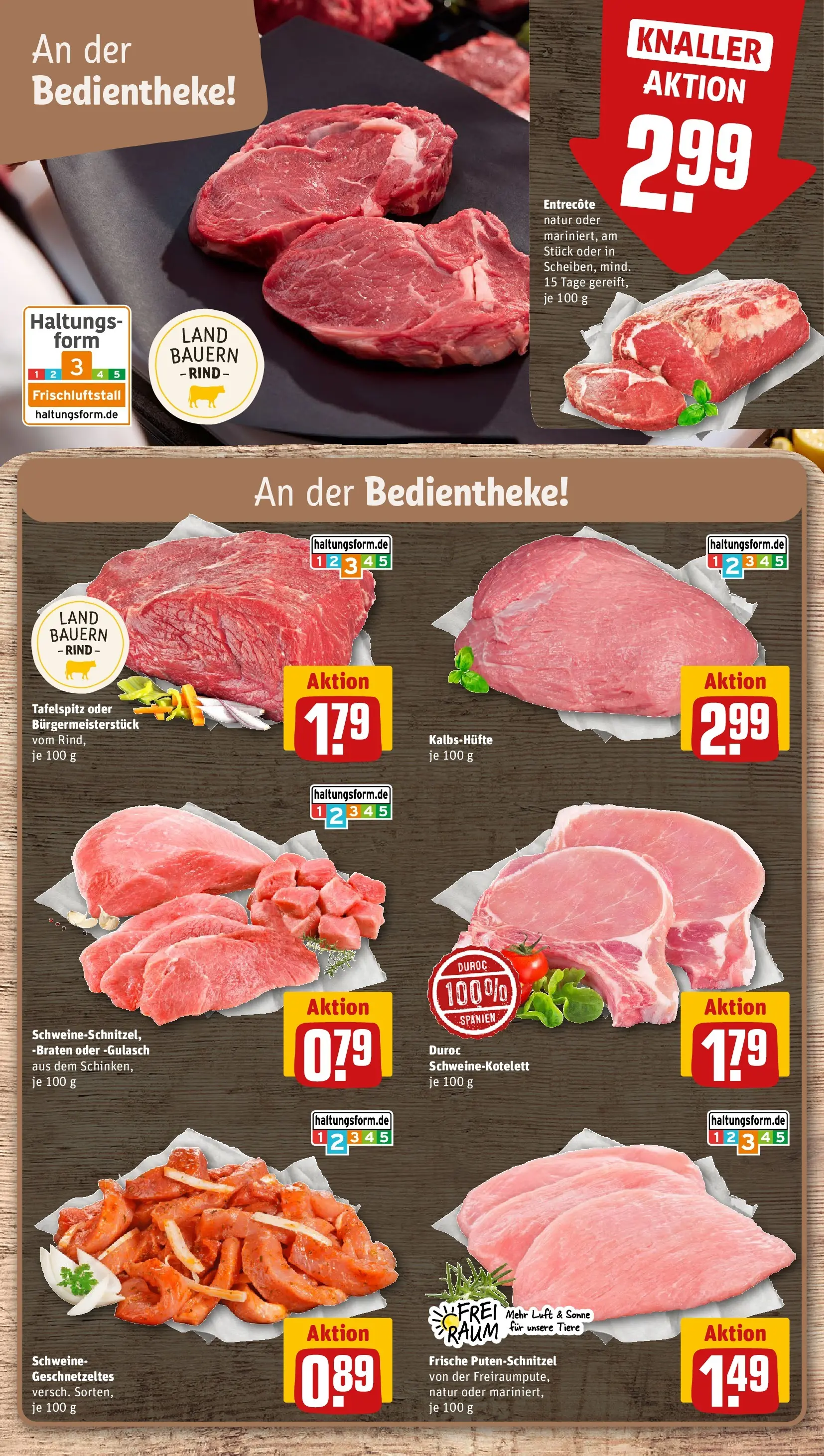 REWE Prospekt ab 27.07.2026 zum Blättern » Angebote | Seite: 10 | Produkte: Tafelspitz, Entrecote, Gulasch, Putenschnitzel
