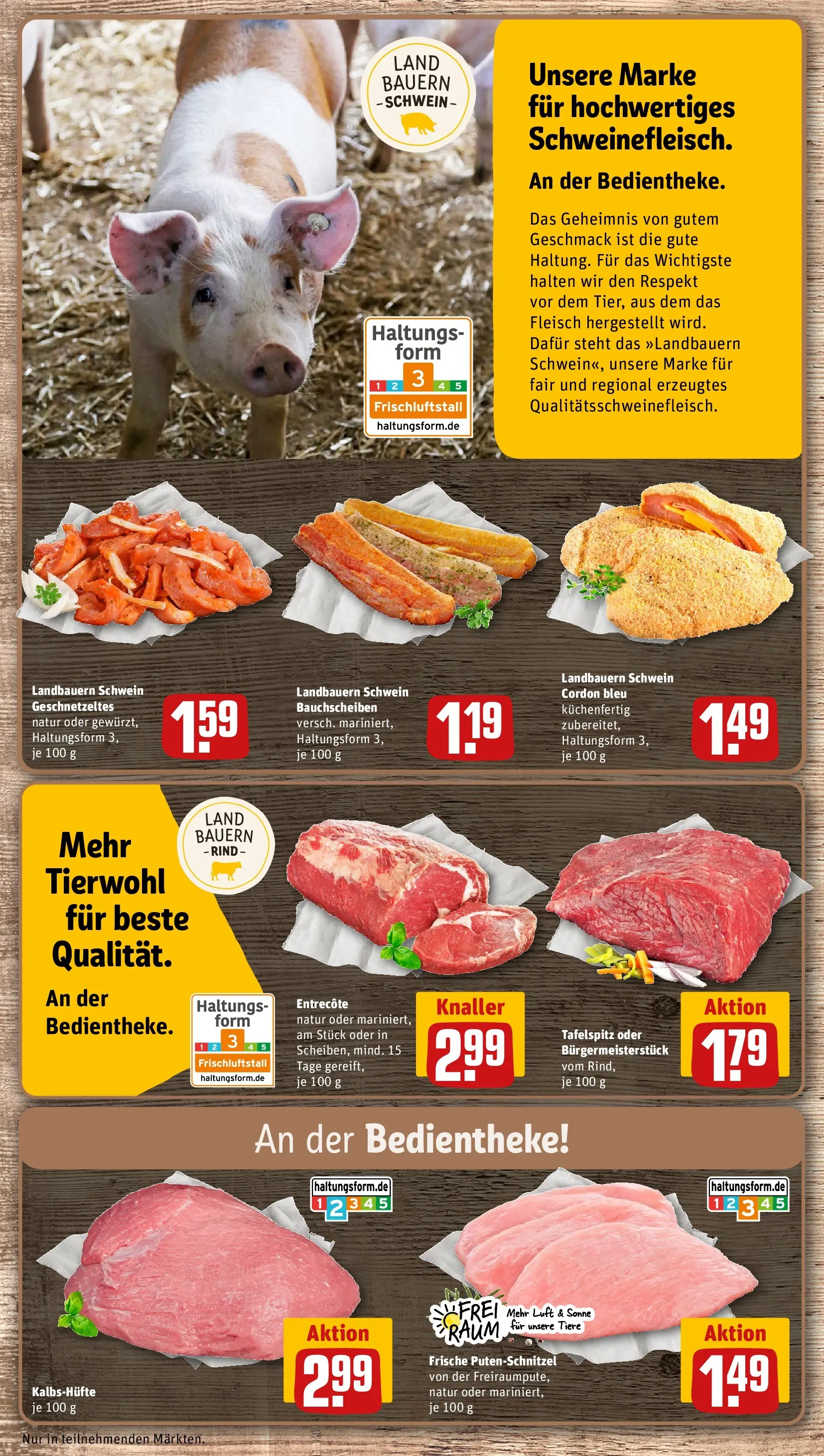 REWE Prospekt ab 27.07.2026 zum Blättern » Angebote | Seite: 10 | Produkte: Tafelspitz, Entrecote, Putenschnitzel, Fleisch