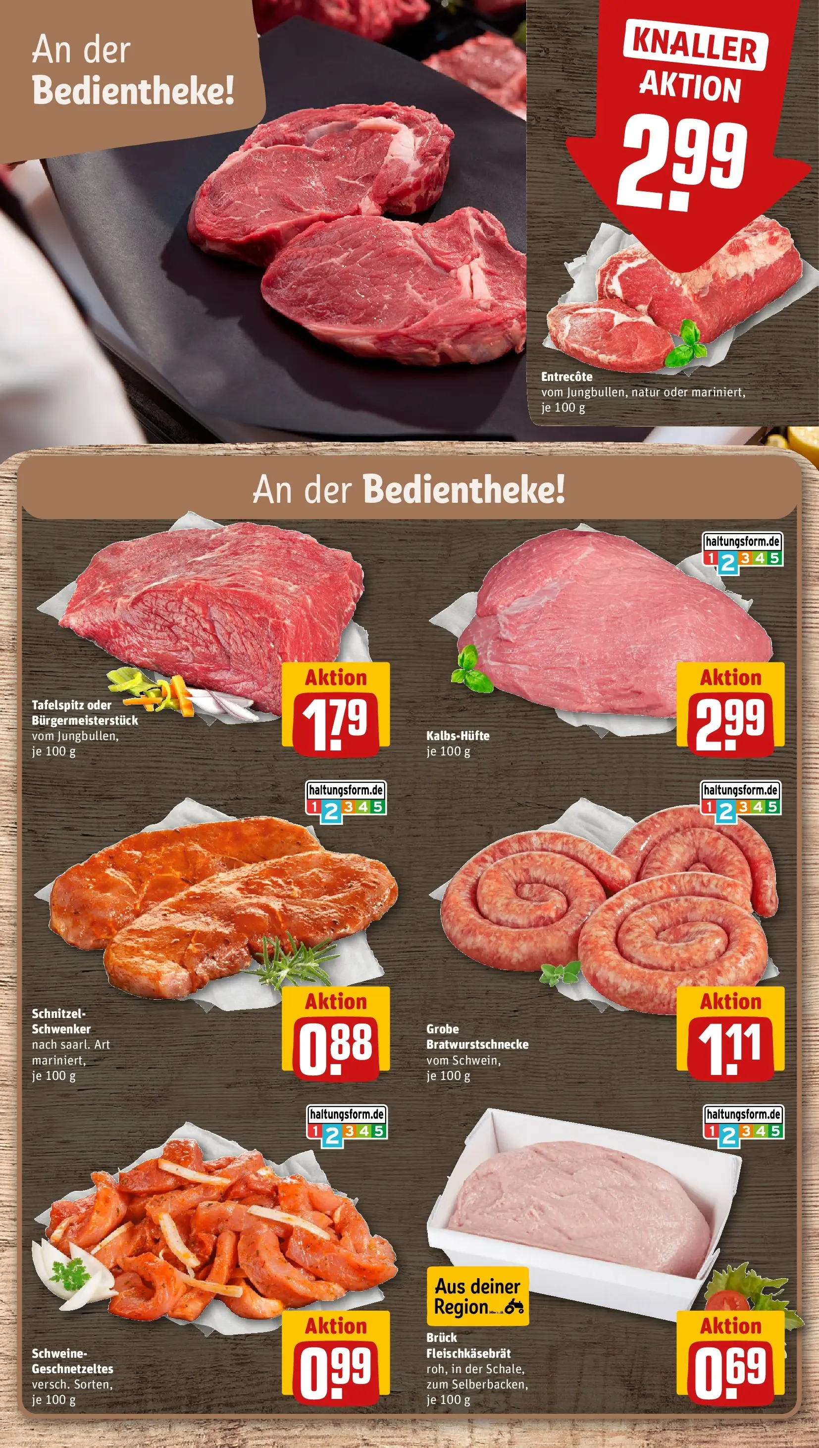 REWE Prospekt ab 27.07.2026 zum Blättern » Angebote | Seite: 10 | Produkte: Tafelspitz, Entrecote, Schnitzel
