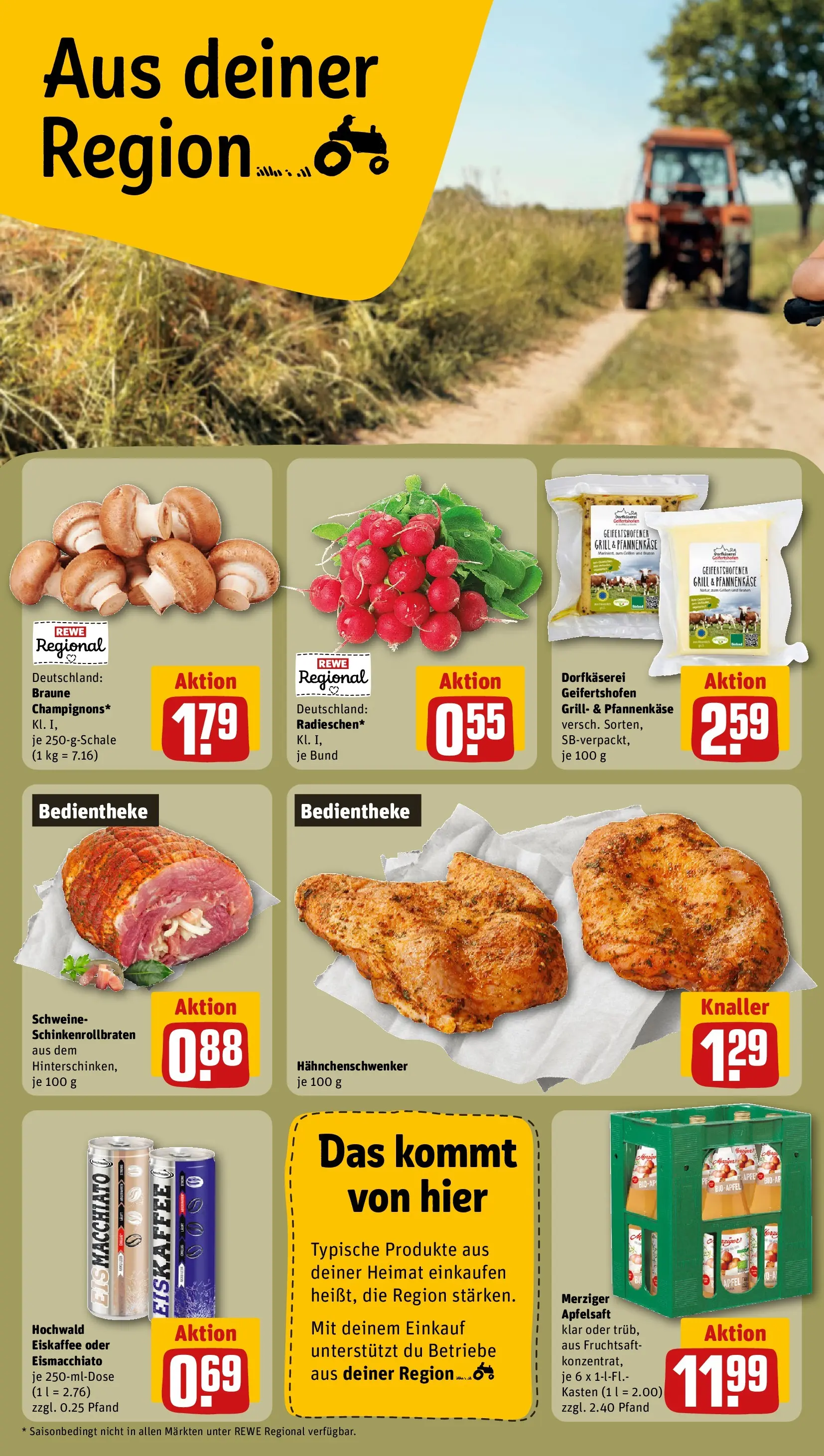 REWE Prospekt ab 27.07.2026 zum Blättern » Angebote | Seite: 26 | Produkte: Grill, Apfelsaft, Fruchtsaft