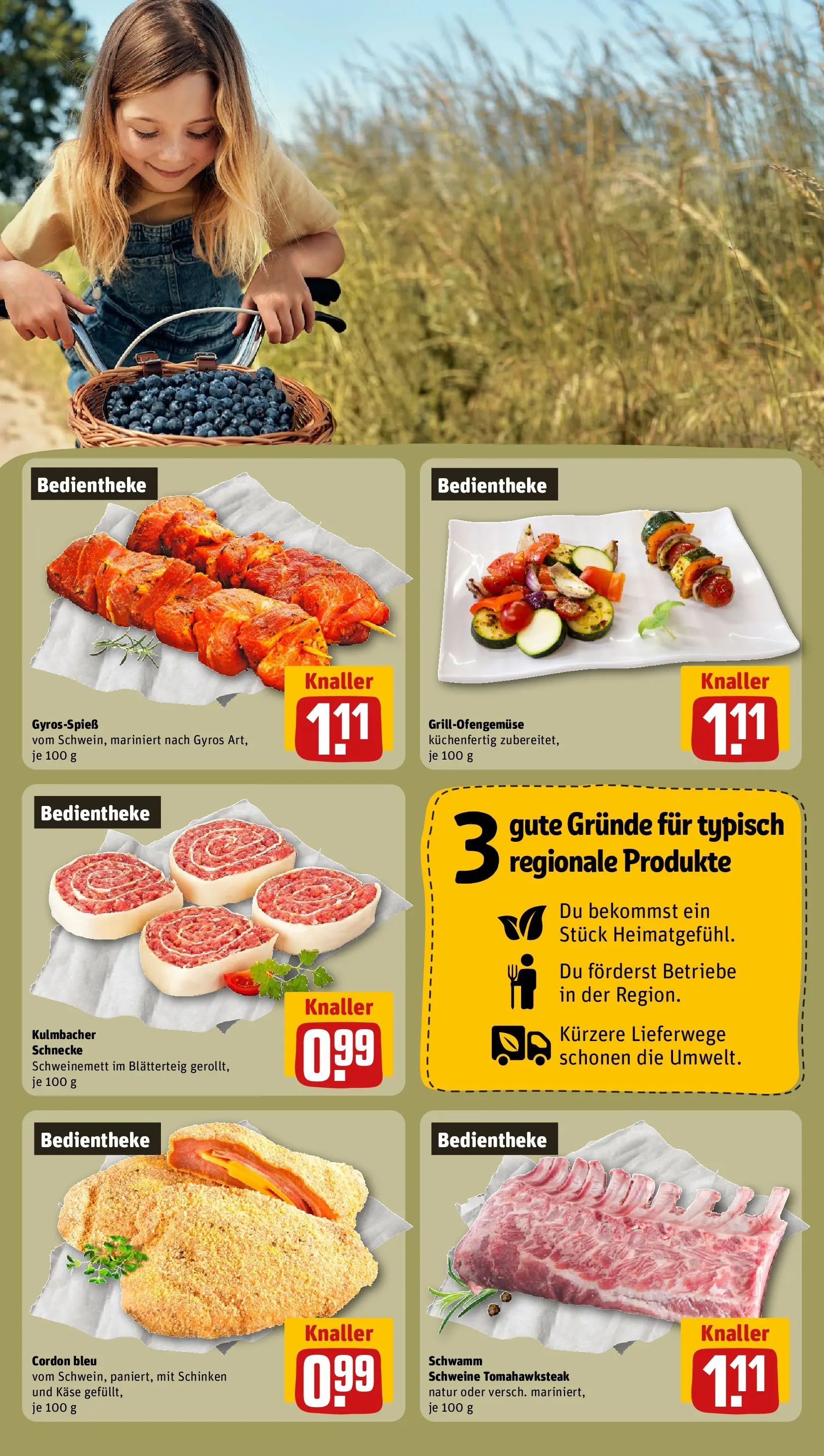 REWE Prospekt ab 27.07.2026 zum Blättern » Angebote | Seite: 27 | Produkte: Käse, Gyros, Schinken