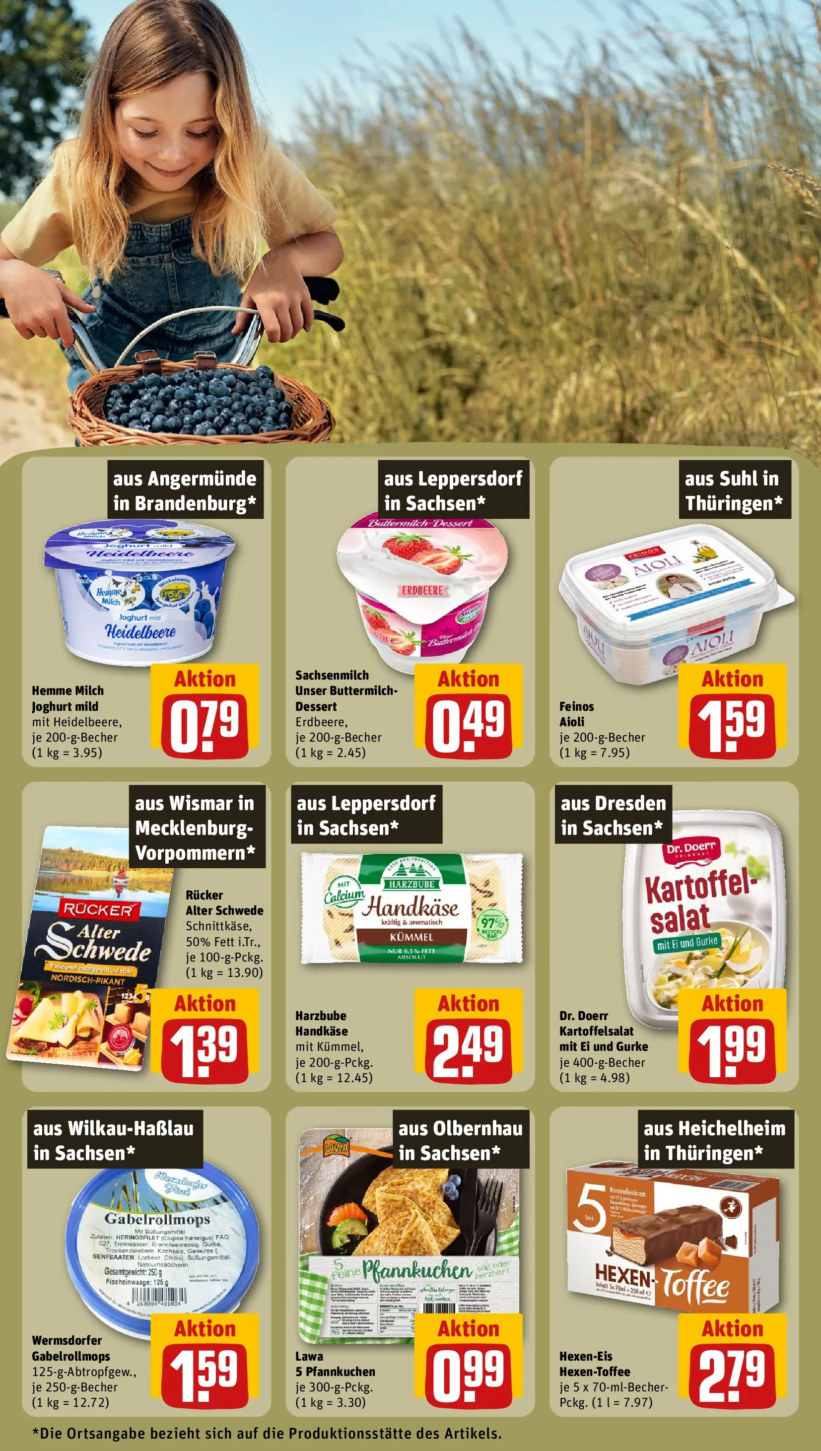 REWE Prospekt ab 27.07.2026 zum Blättern » Angebote | Seite: 27 | Produkte: Milch, Joghurt, Pfannkuchen, Gewürze