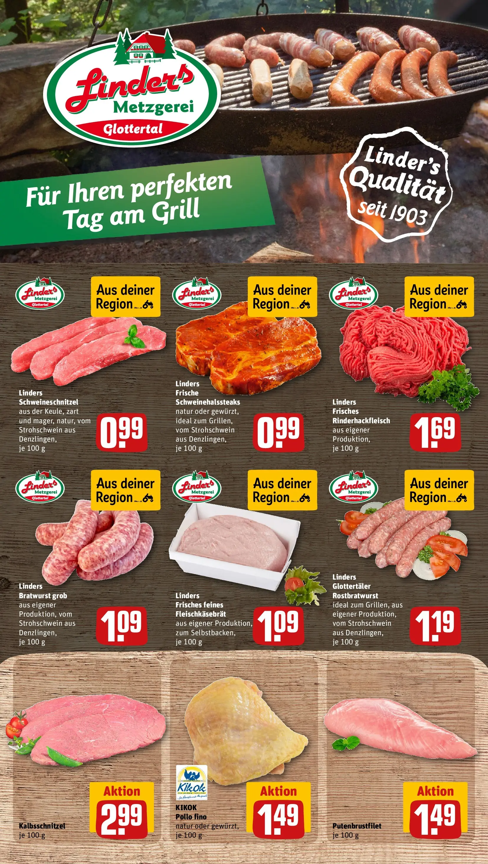 REWE Prospekt ab 27.07.2026 zum Blättern » Angebote | Seite: 10 | Produkte: Grill, Bratwurst