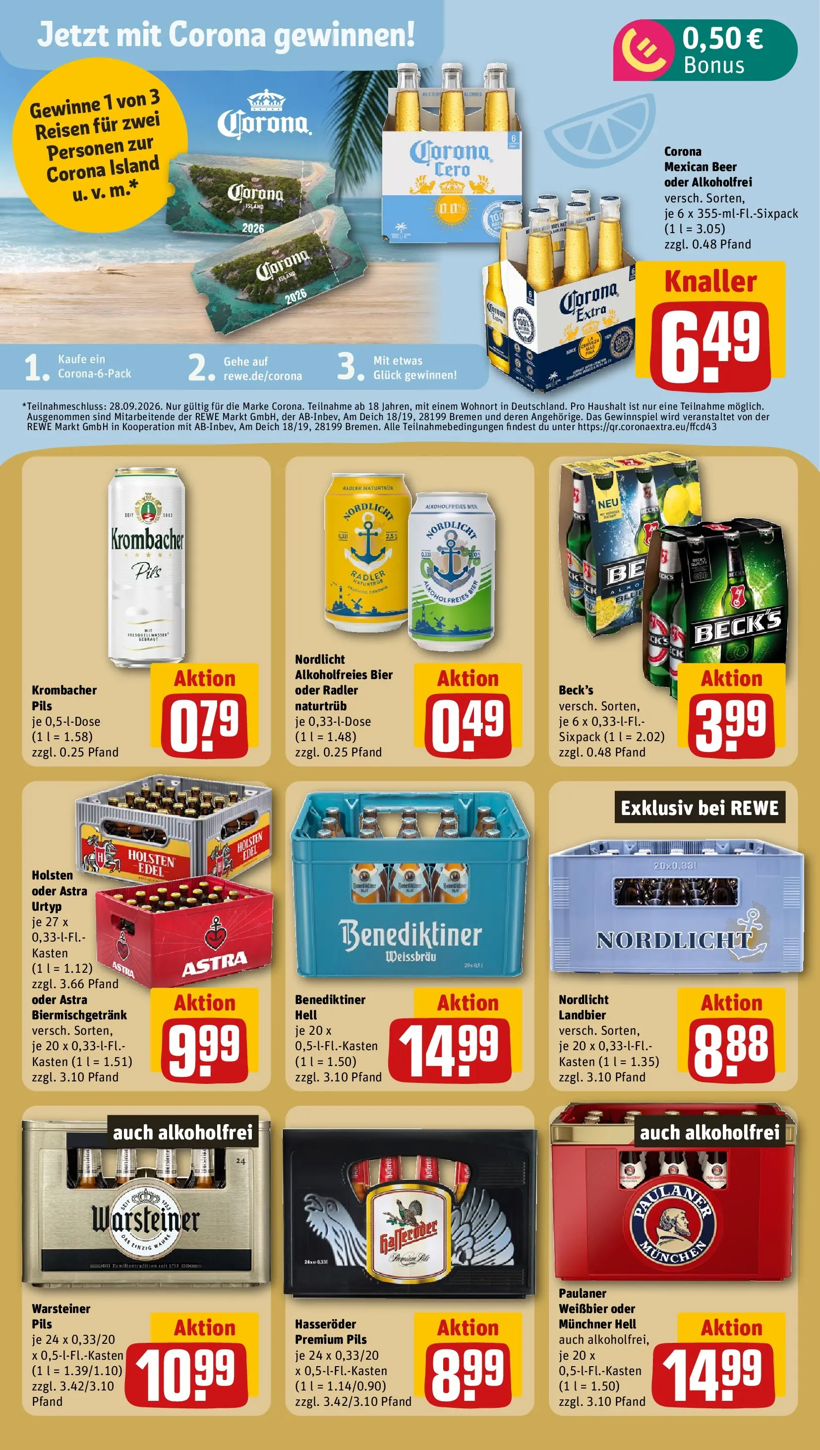 REWE Prospekt ab 27.07.2026 zum Blättern » Angebote | Seite: 17 | Produkte: Astra, Warsteiner, Hasseröder, Paulaner