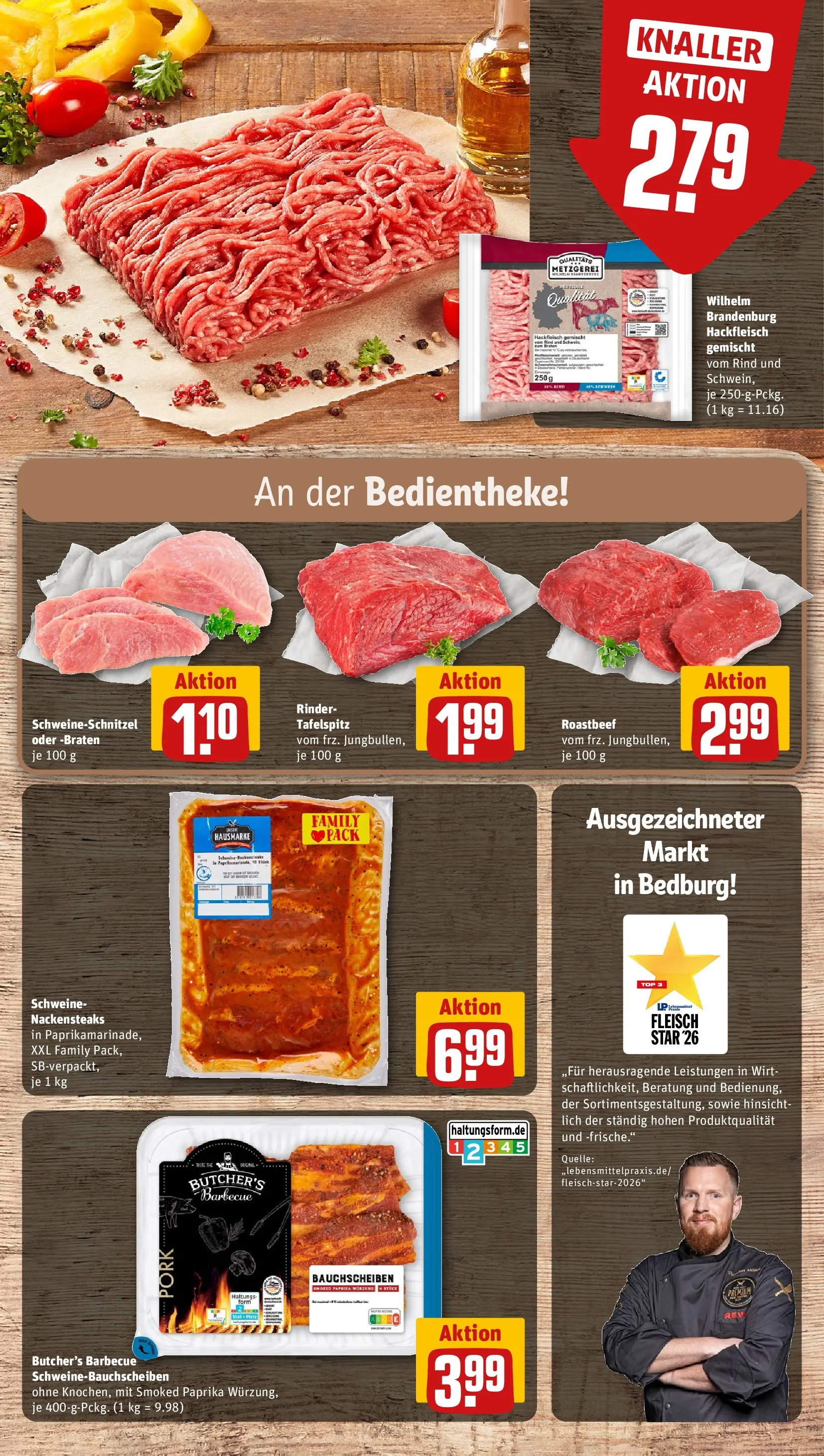 REWE Prospekt ab 27.07.2026 zum Blättern » Angebote | Seite: 8 | Produkte: Top, Tafelspitz, Roastbeef, Hackfleisch
