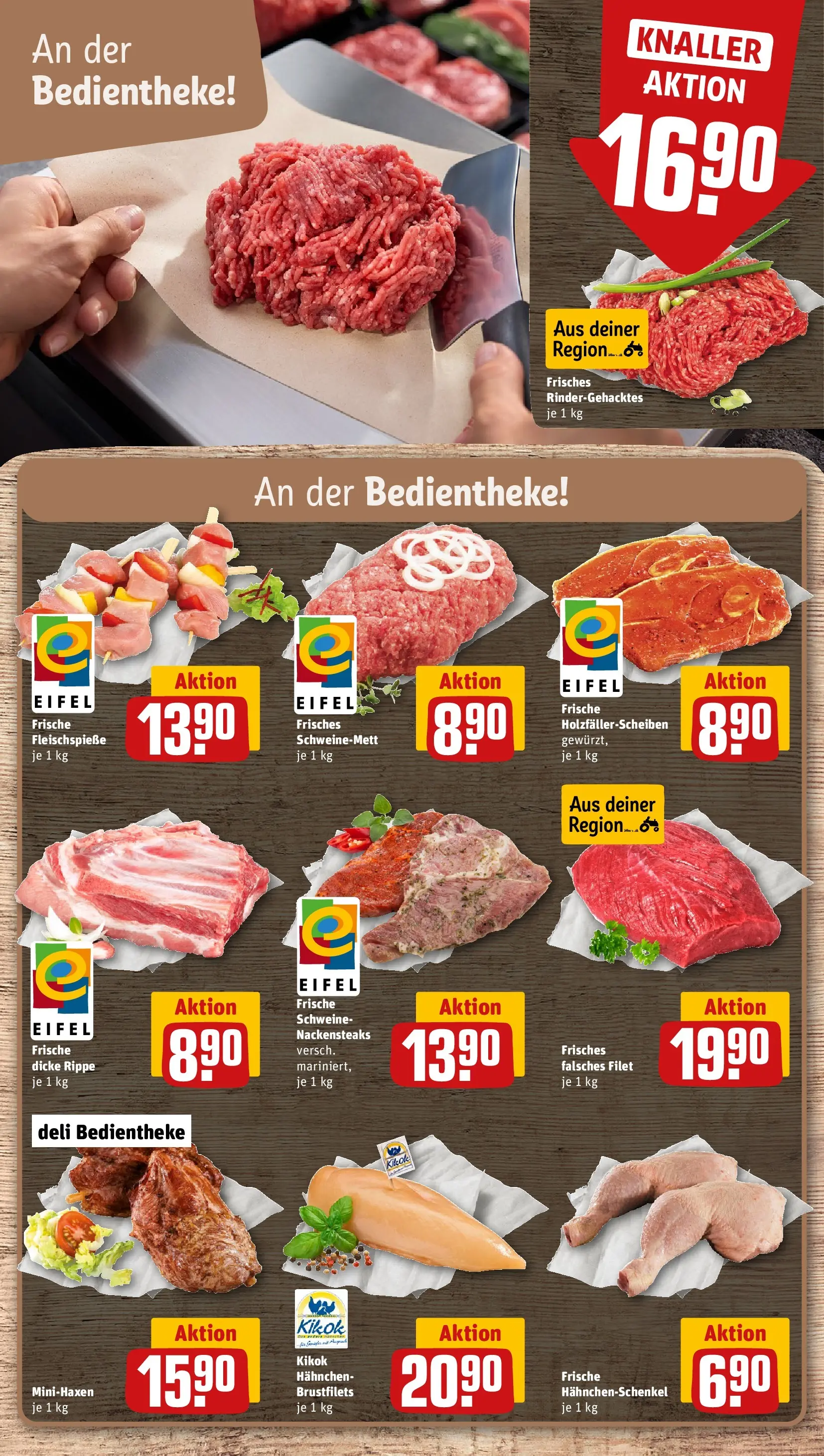 REWE Prospekt ab 27.07.2026 zum Blättern » Angebote | Seite: 8 | Produkte: Nackensteaks, Hahnchen, Hahnchenschenkel