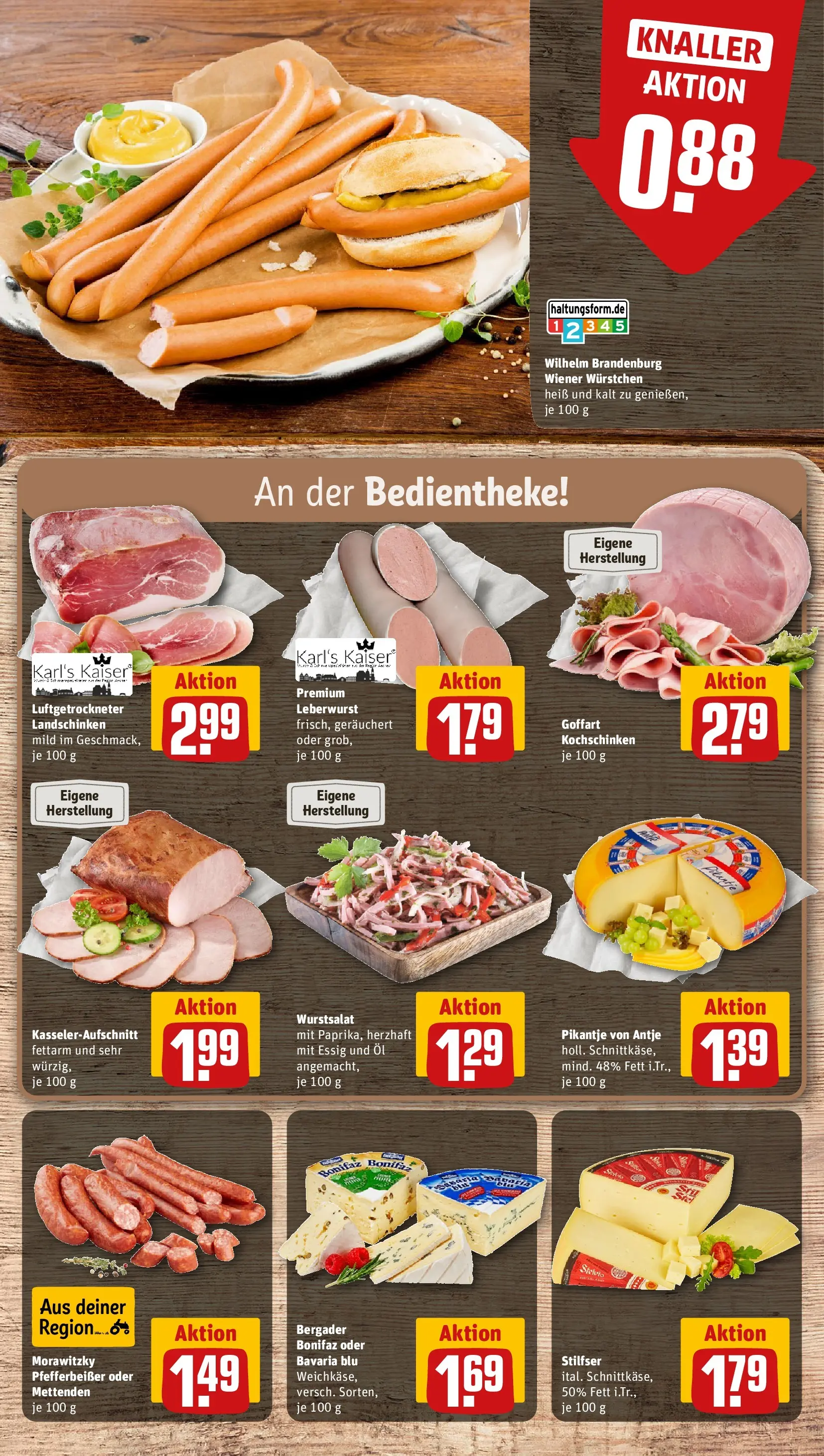 REWE Prospekt ab 27.07.2026 zum Blättern » Angebote | Seite: 9 | Produkte: Wiener wurstchen, Öl, Essig, Morawitzky