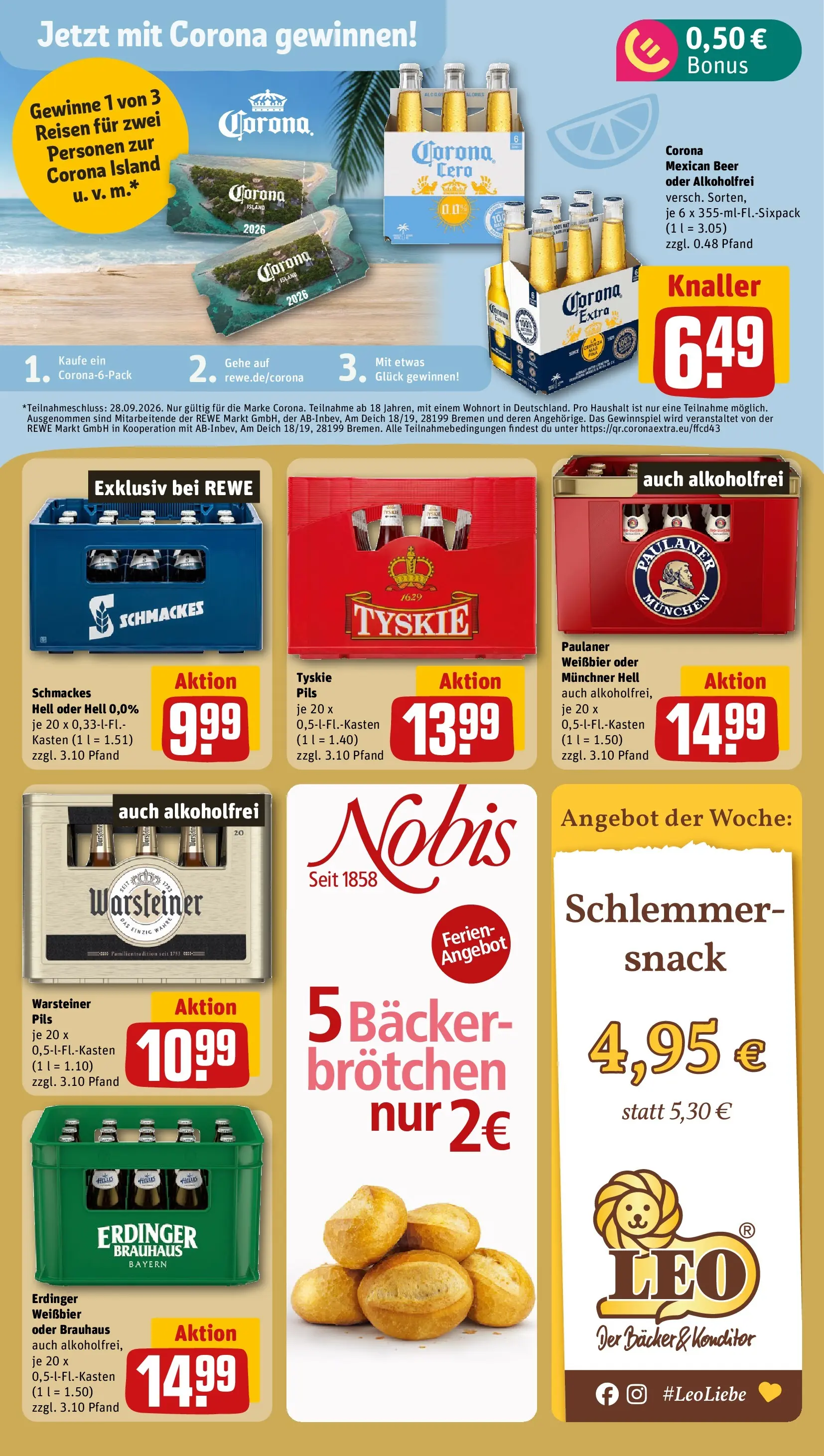 REWE Prospekt ab 27.07.2026 zum Blättern » Angebote | Seite: 17 | Produkte: Tyskie, Weißbier, Pils, Paulaner