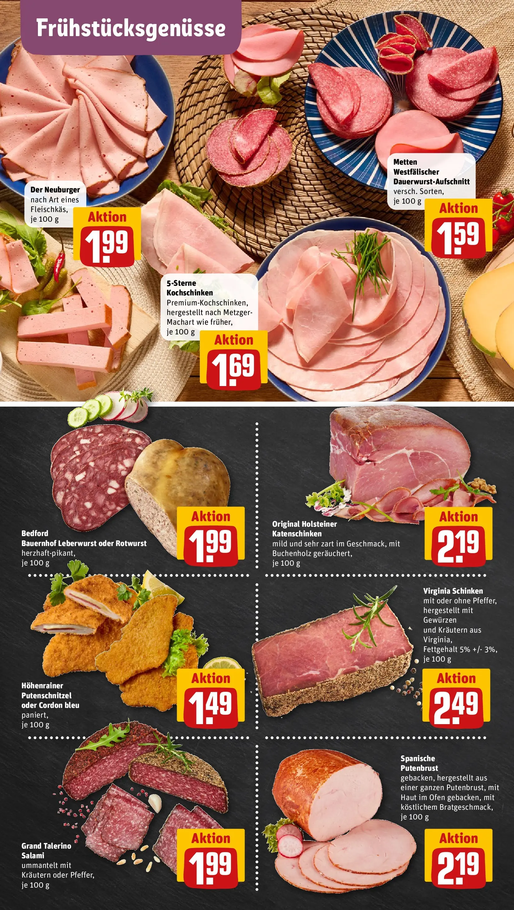 REWE Prospekt ab 27.07.2026 zum Blättern » Angebote | Seite: 8 | Produkte: Ofen, Putenschnitzel, Salami, Schinken